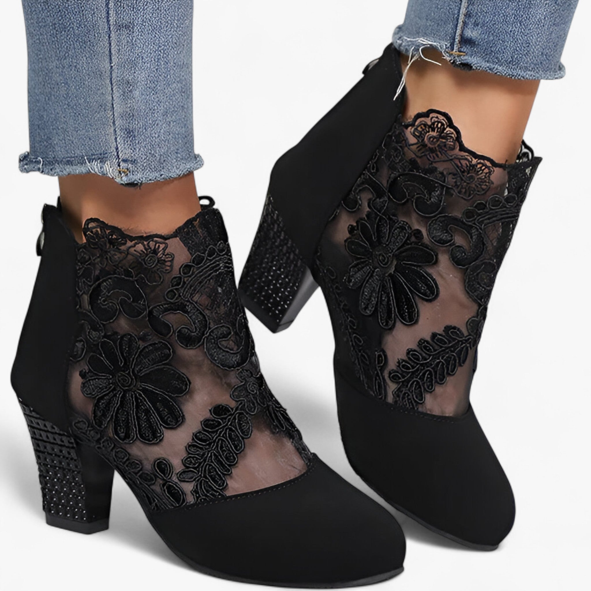 Josefine | Tacchi con rete in pizzo – Eleganza e stile delicato - - - Concept Palermo