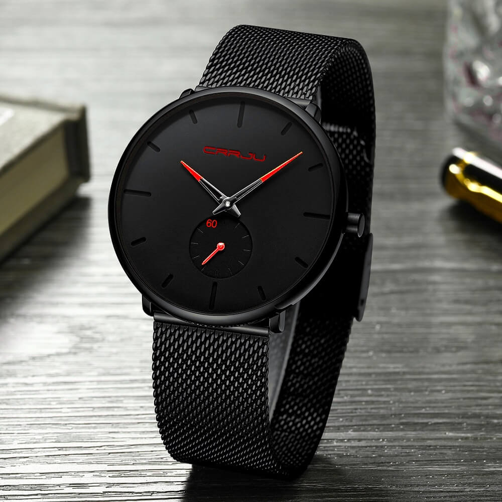 Orologio di lusso al quarzo - Nero Rosso - all Horloges new_for_google_may Stationery - Concept Palermo