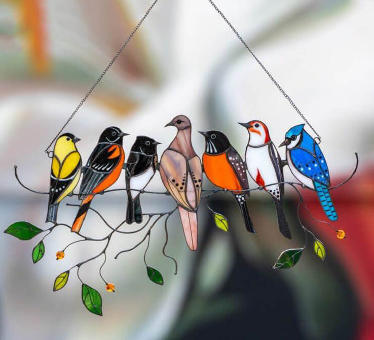 Uccello in vetro colorato Acchiappasole - - decoratie Decoration new_for_google thuis - Concept Palermo