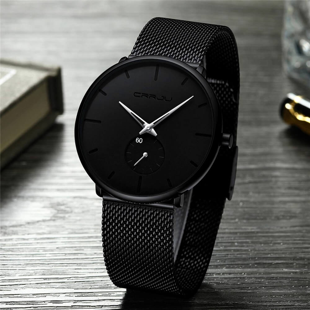 Orologio di lusso al quarzo - Nero Argento - all Horloges new_for_google_may Stationery - Concept Palermo
