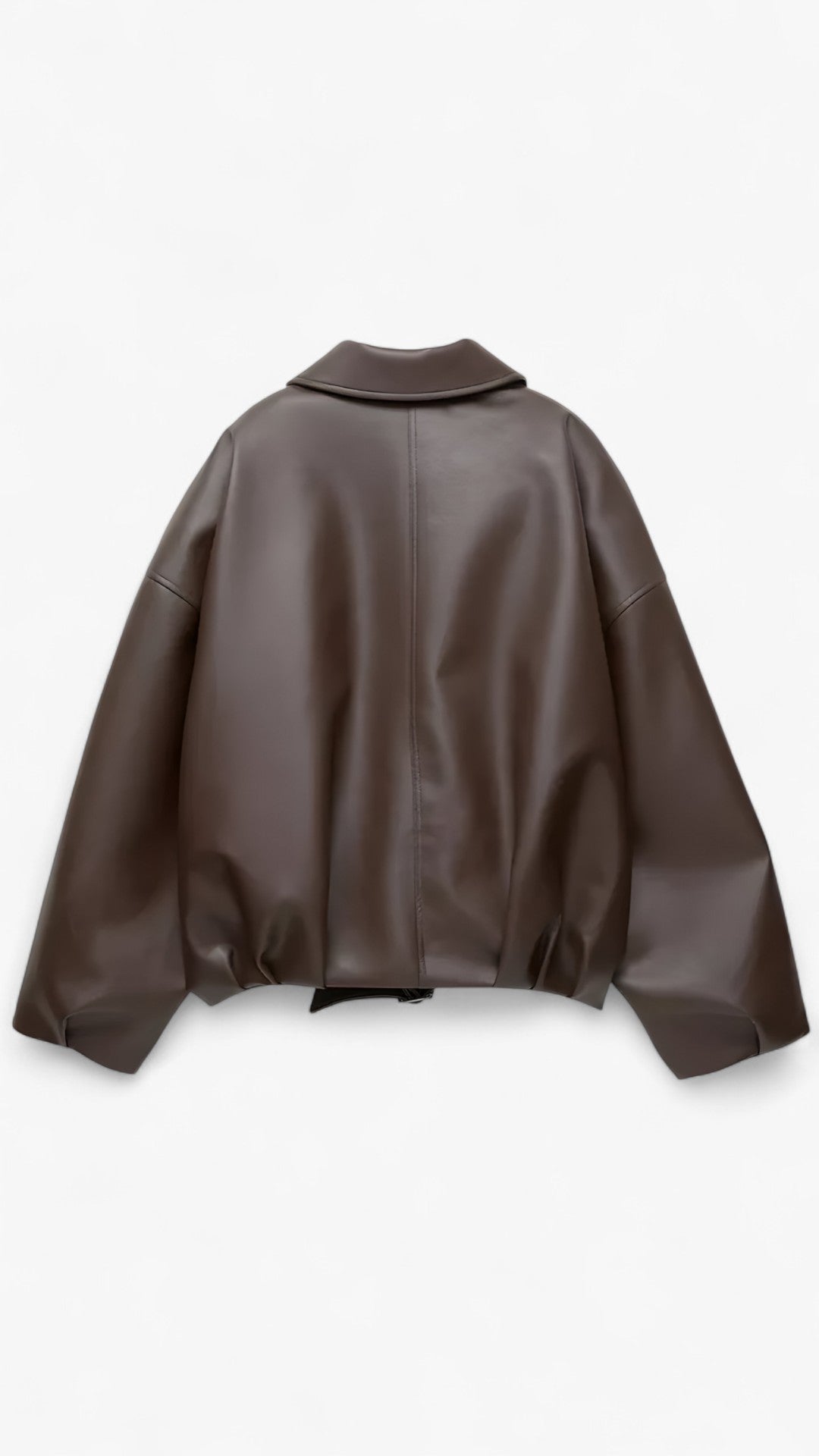 Erica | Giacca in pelle corta da studio con cintura - - black jacket brown jacket jacket - Concept Palermo