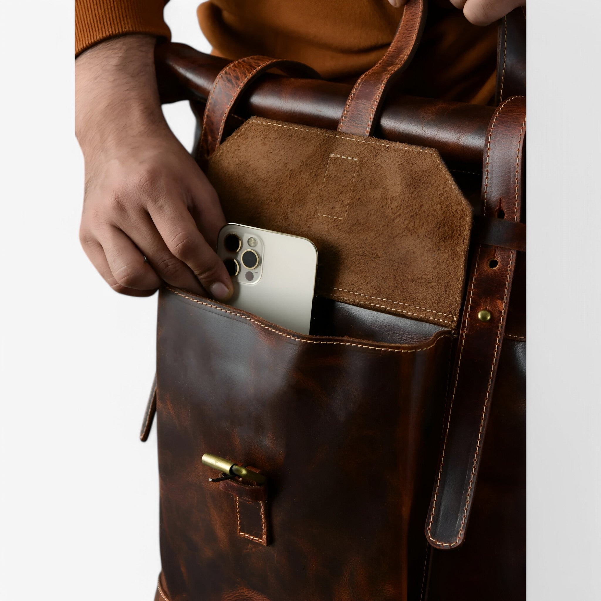 Zaino Roll-Top marrone Saddleback - - - Concept Palermo