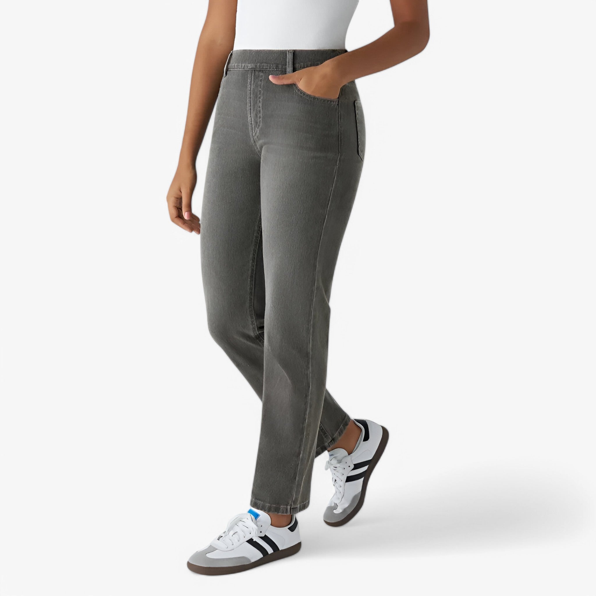 Nina | Pantaloni a vita alta - Elasticizzati e Confortevoli - - - Concept Palermo