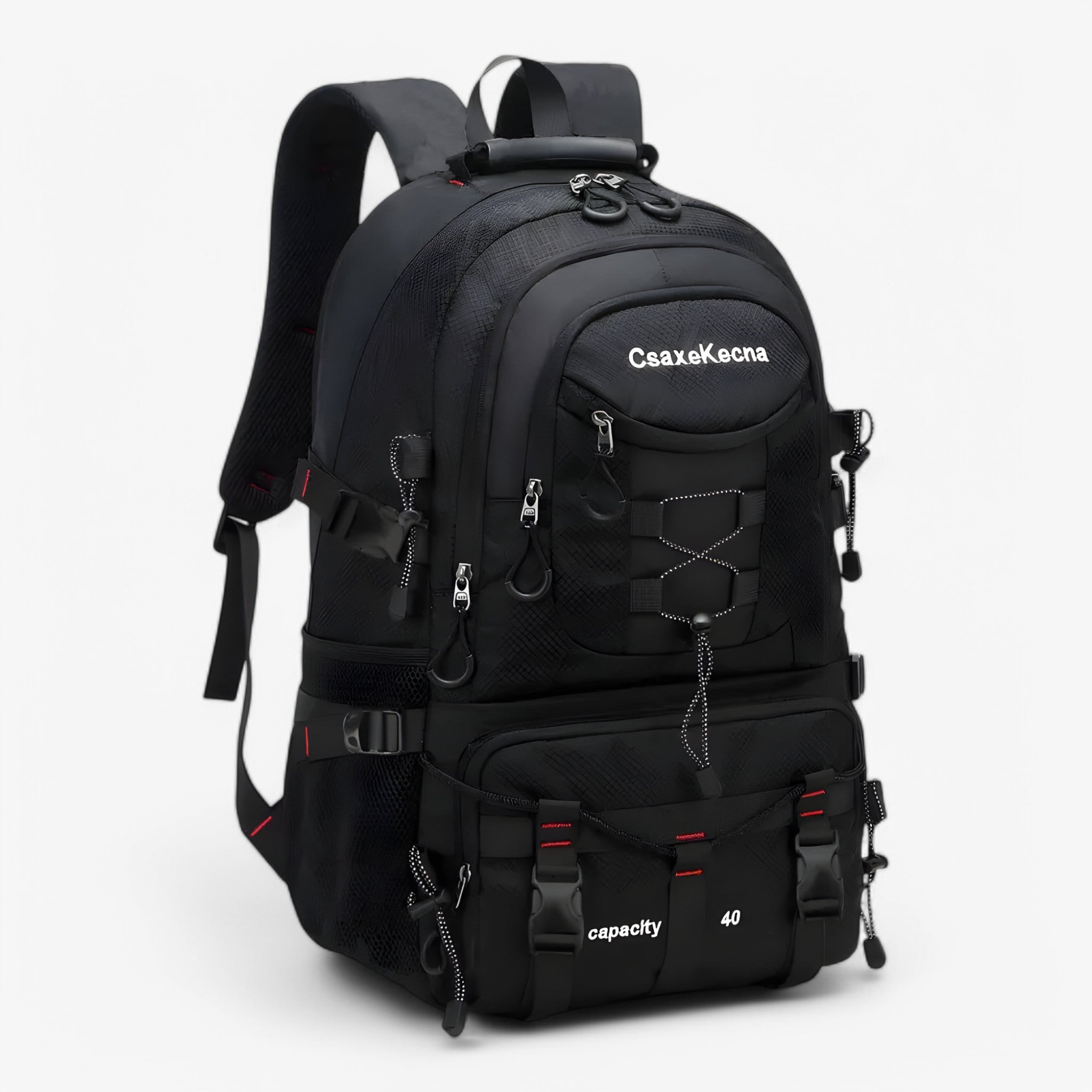 Noah | Zaino impermeabile da 40 litri per esterni - Nero - 40 liter rugzak Avontuurlijke rugzak Backpack Duurzame rugzak new_for_google_may Reizen rugtas Rugzak usb-oplader Wandelaarsrugzak Waterdichte rugzak - Concept Palermo