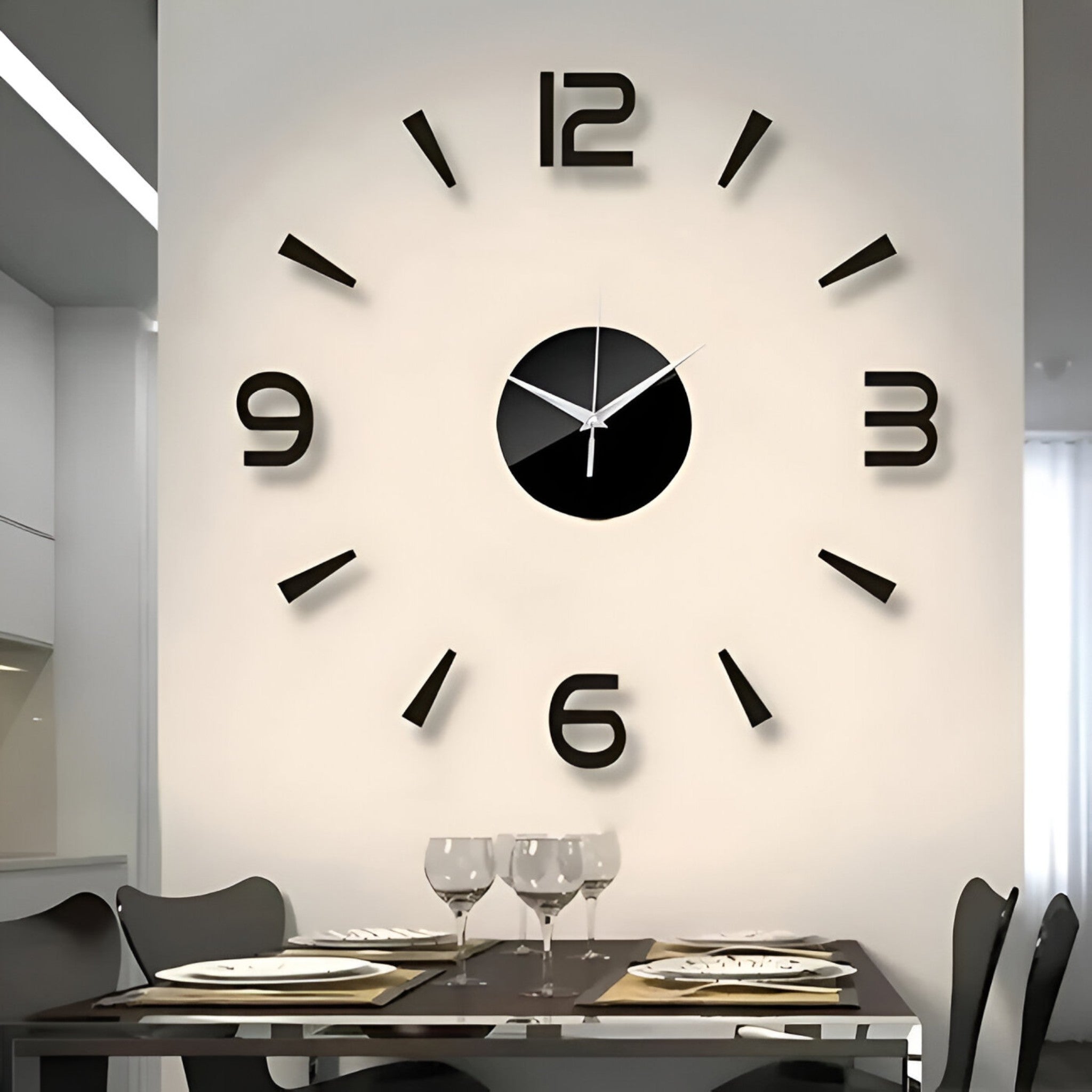 Darian | Grande Orologio da Parete Nero - - P354 wall clock - Concept Palermo