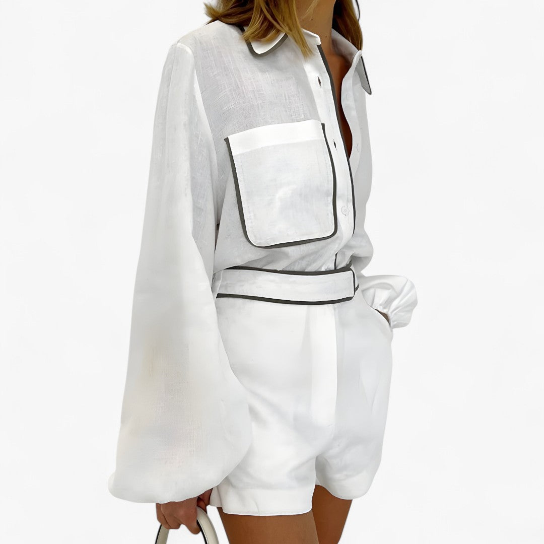 Natalia | Completo lino bianco - - Complete Outfit - Concept Palermo
