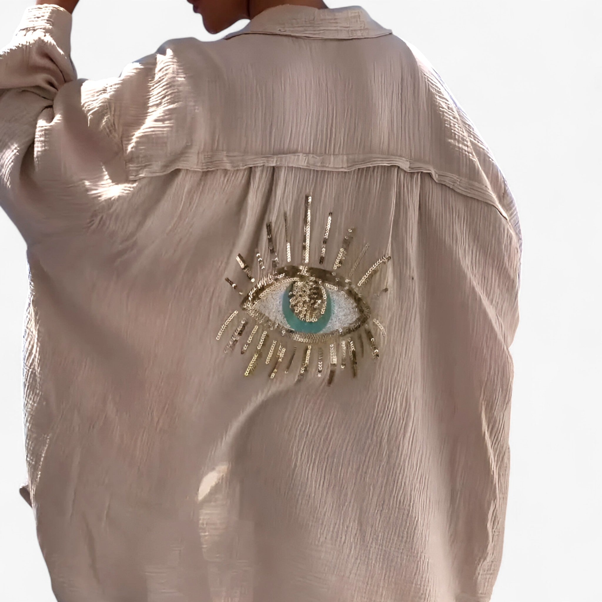 Freja | Copricostume con paillettes – Chic e fresco - Beige - - Concept Palermo