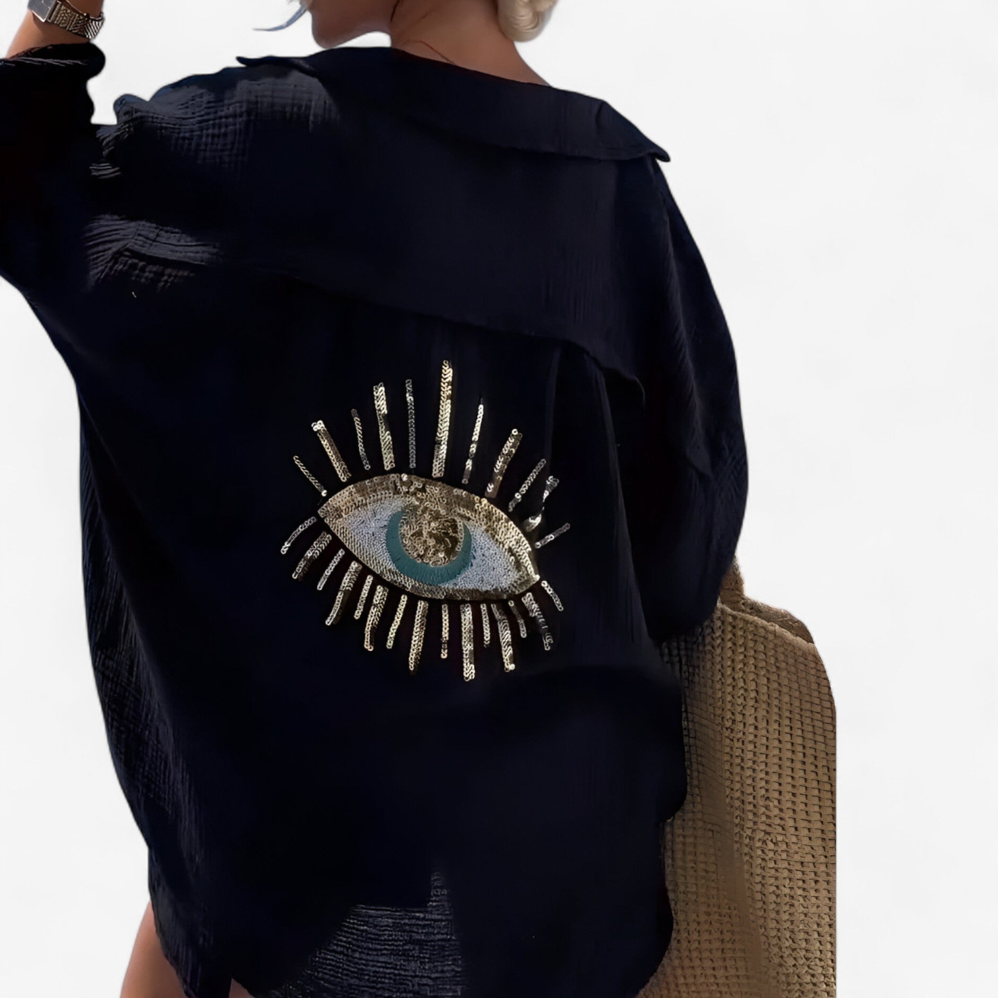 Freja | Copricostume con paillettes – Chic e fresco - Nero - - Concept Palermo