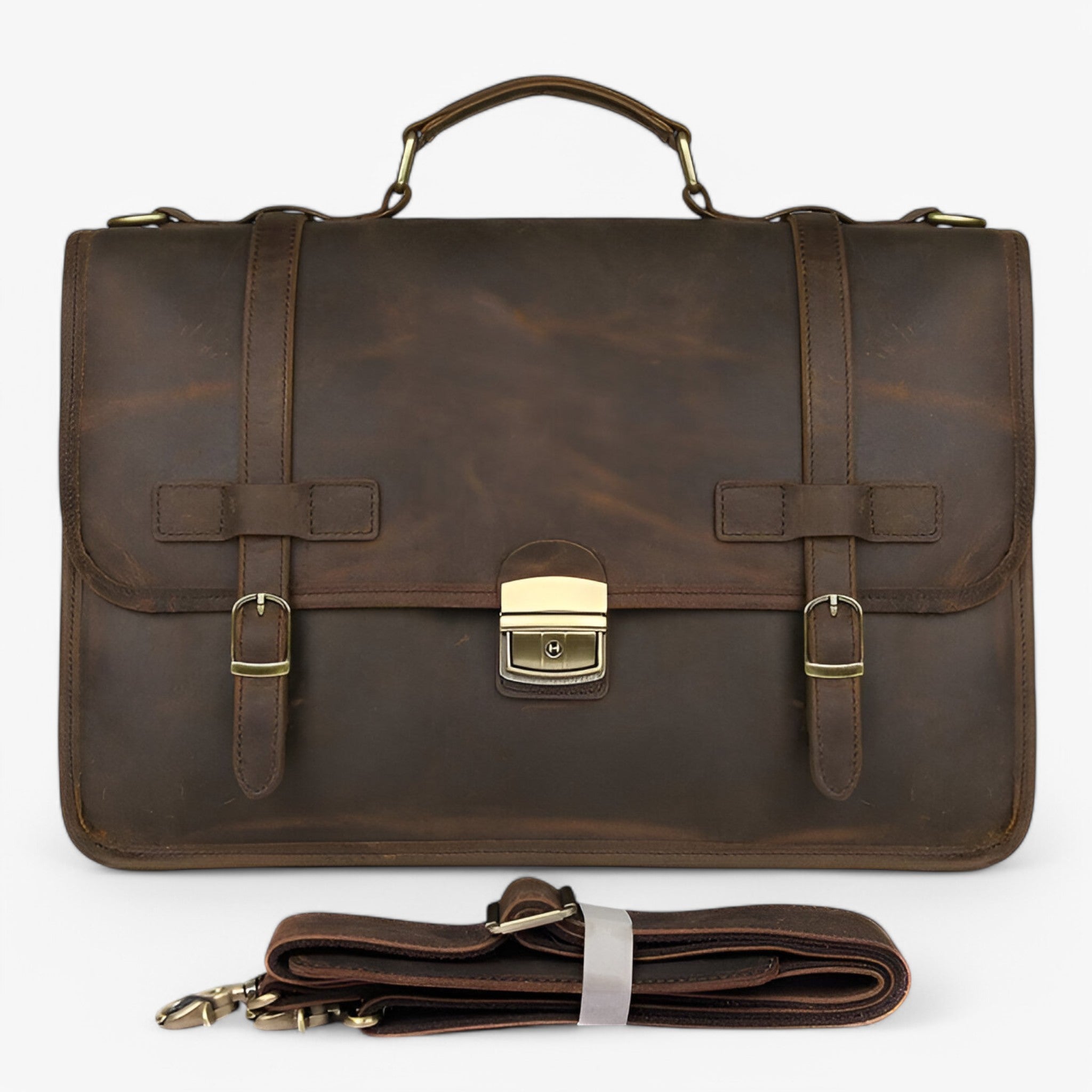 JMD | Valigetta Elegante in Pelle - Marrone scuro - - Concept Palermo