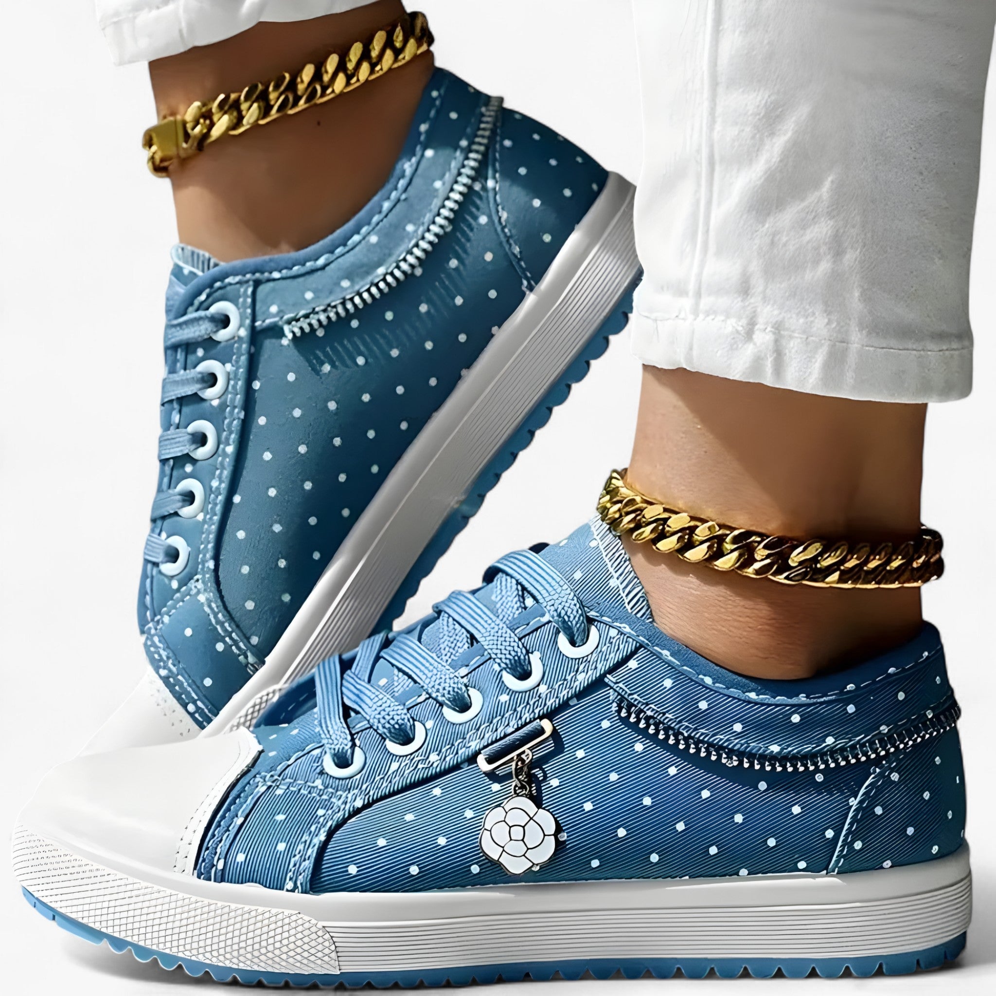 Carla | Sneakers Ortodèdiche Comode - Celeste (Quasi esaurito) - Boots & Shoes Orthopedic Footwear woman - Concept Palermo