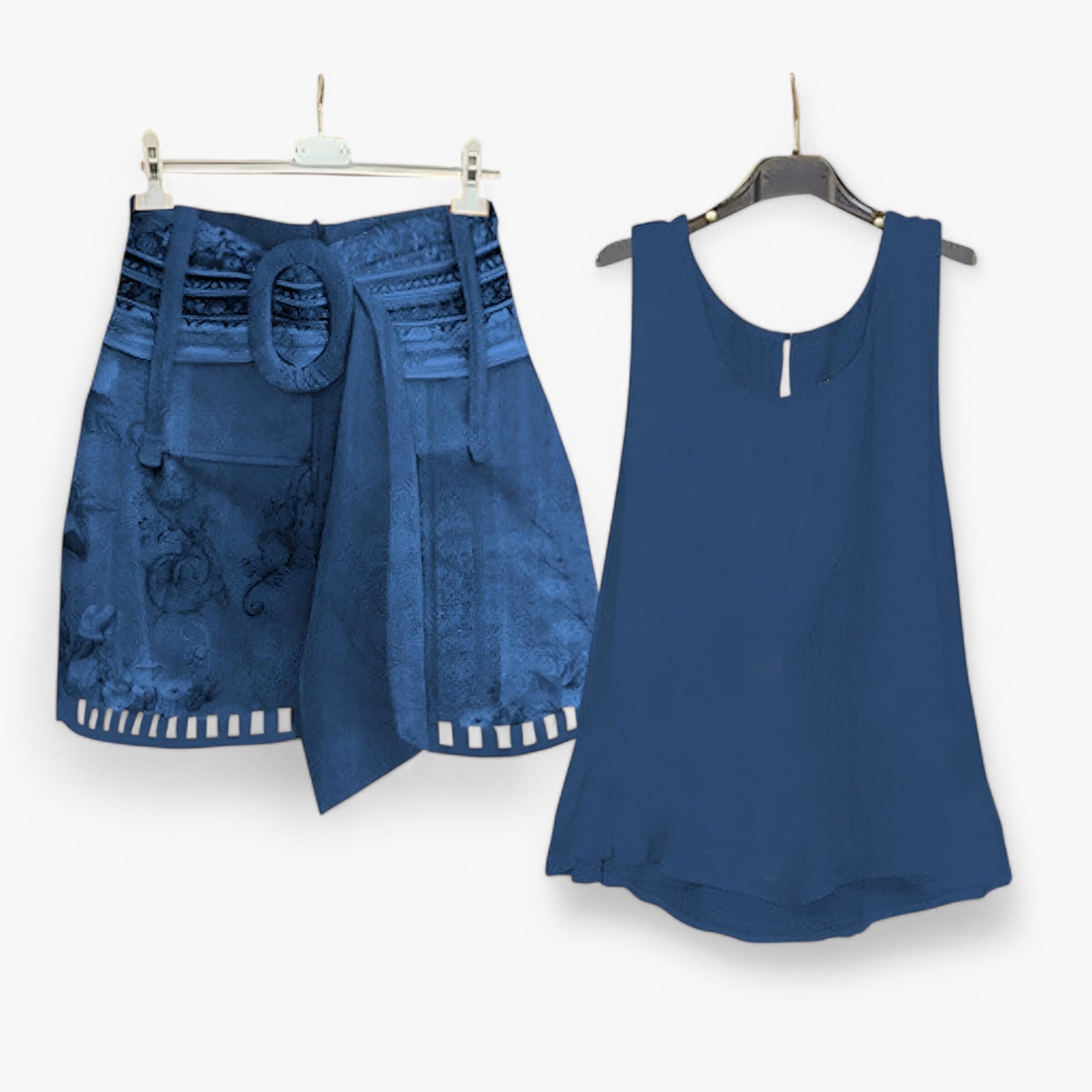 Sofia | Set Due Pezzi Senza Maniche - Blu - 20240319 657081741072697 b0n1st0t1s fcm more Multi-Color no062224bs no083024bs PiuE87Q set spring summer TP-11-05 Two Piece Sets YS - Concept Palermo