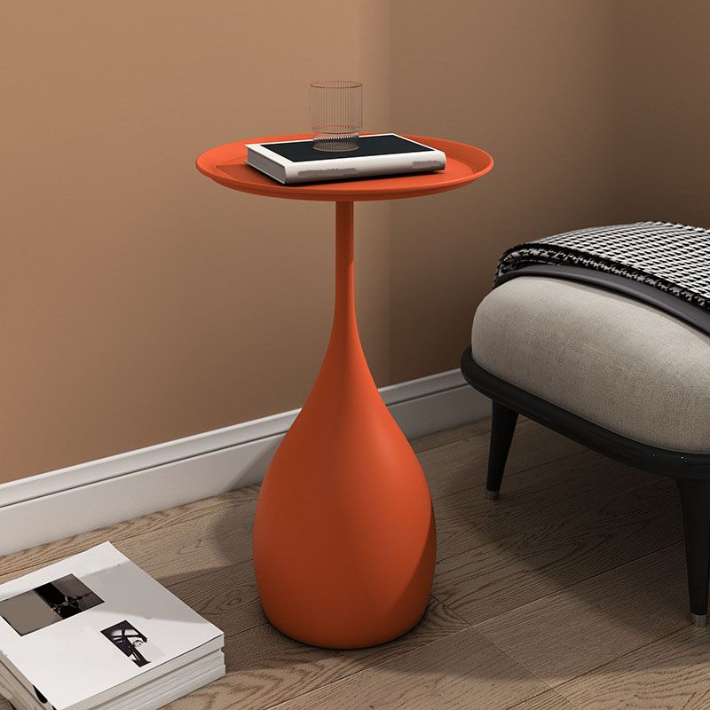 Tavolo Rotondo in Metallo con Base - Tavolino Medievale in Stile Moderno - Caramello - end tables home side table table - Concept Palermo