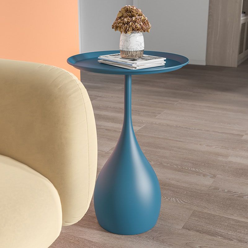Tavolo Rotondo in Metallo con Base - Tavolino Medievale in Stile Moderno - Blu - end tables home side table table - Concept Palermo