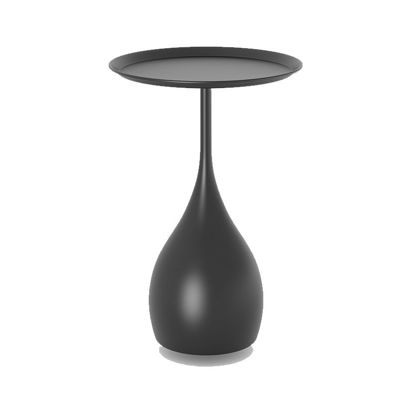 Tavolo Rotondo in Metallo con Base - Tavolino Medievale in Stile Moderno - Nero - end tables home side table table - Concept Palermo