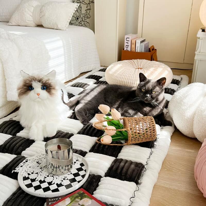 Coperta Chenille™ - Bianco nero - carpet huis&tuin - Concept Palermo