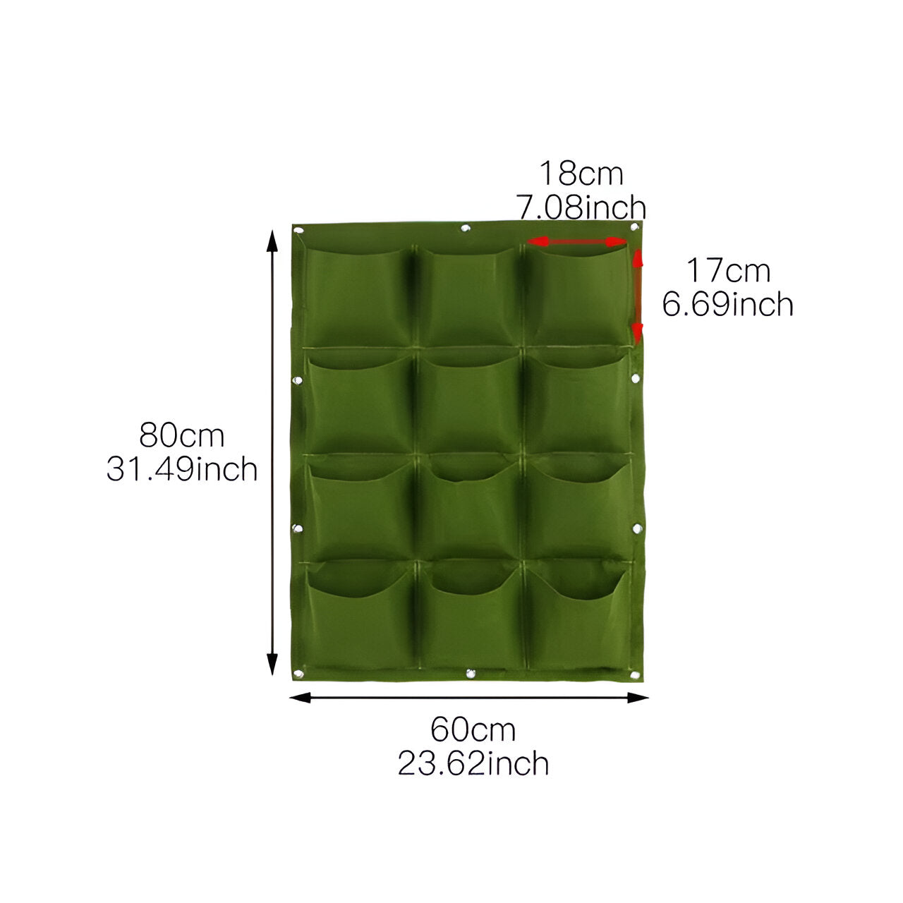 Borsa da appendere per il giardino - Perfetta per appendere le piante e per l'esterno. - 12 griglia verde - garden Garden accessories Garden supplies - Concept Palermo