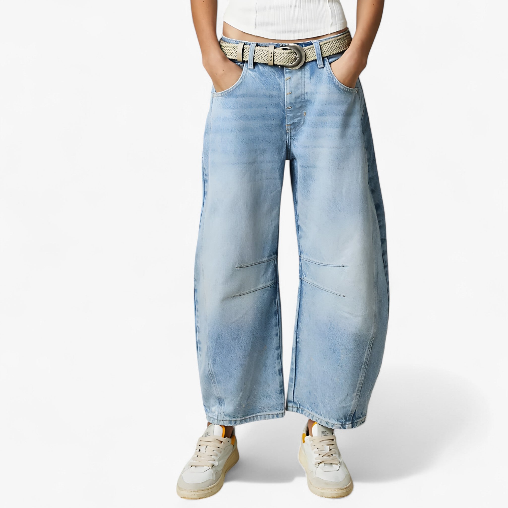 Salve | Jeans a Gamba Larga - Jeans chiari - Jean - Concept Palermo
