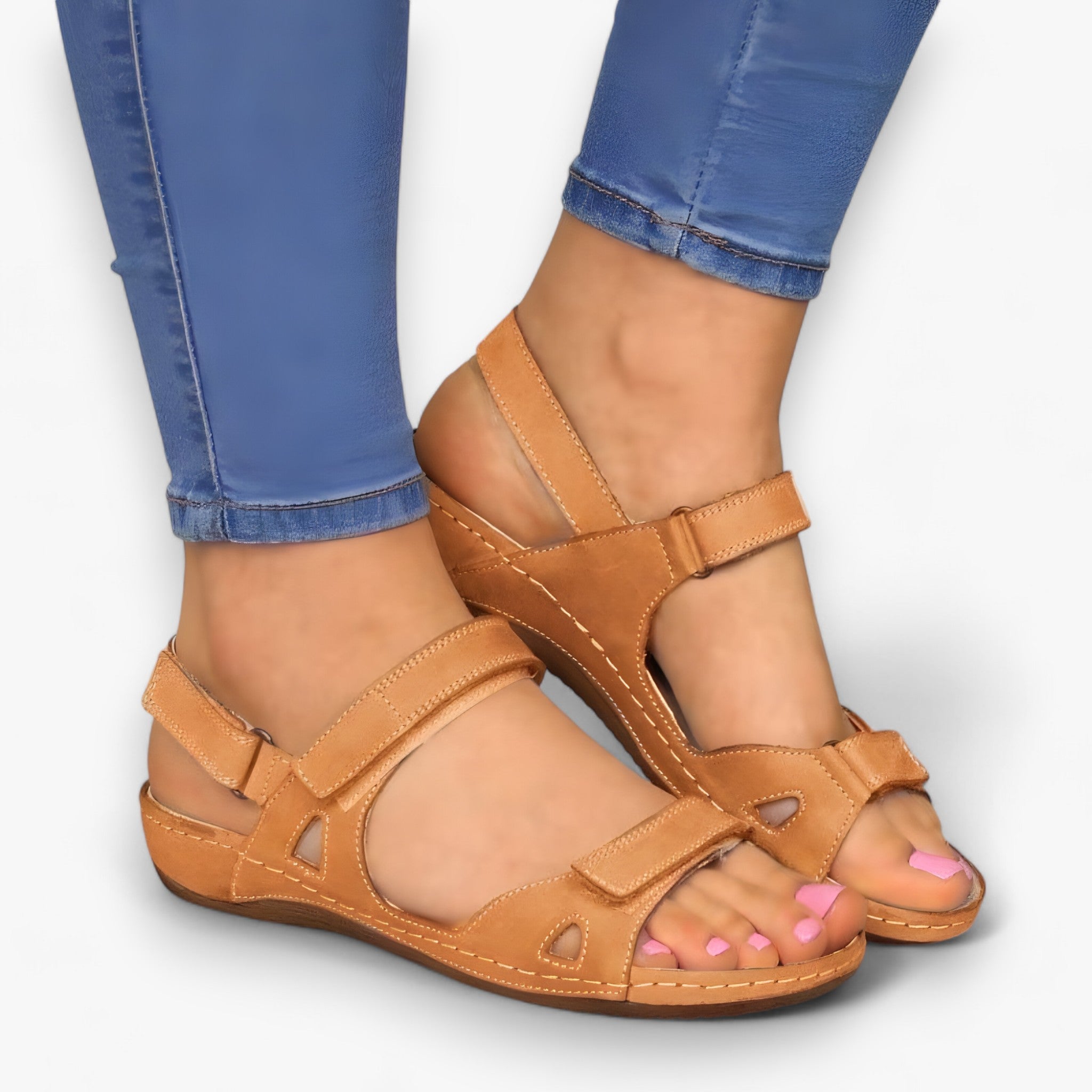 Premium™ | Sandali ortopedici - Marrone - Footwear women - Concept Palermo