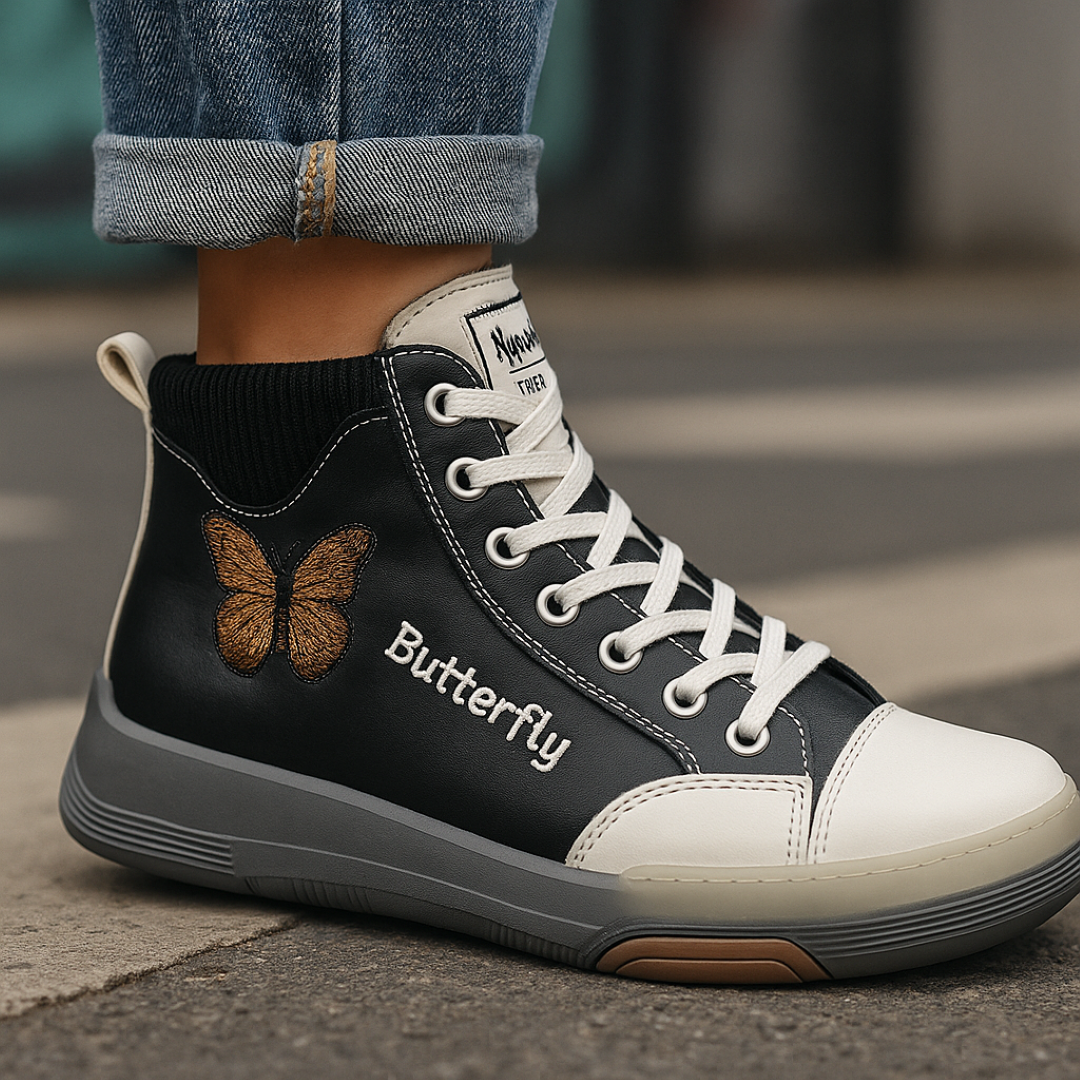 Diana | Stivaletti bianchi in vera pelle stile sneaker – Casual e raffinati per ogni giorno - - shoes for women Shoes women - Concept Palermo