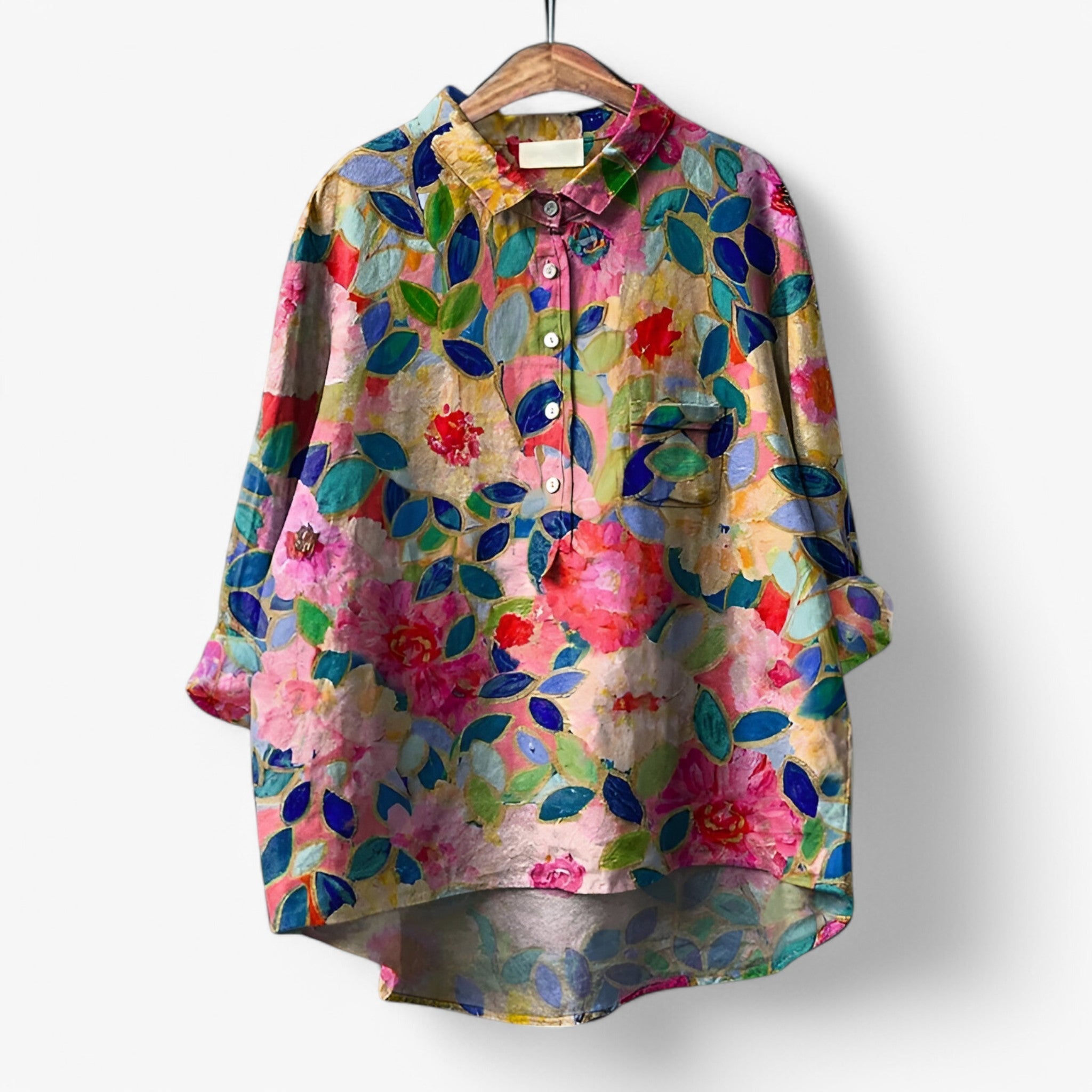 Jane | Camicia con stampa grafica - elegante e accattivante - Arte Floreale - camicia con stampa grafica camicia donna camicia moderna look da ufficio moda donna - Concept Palermo