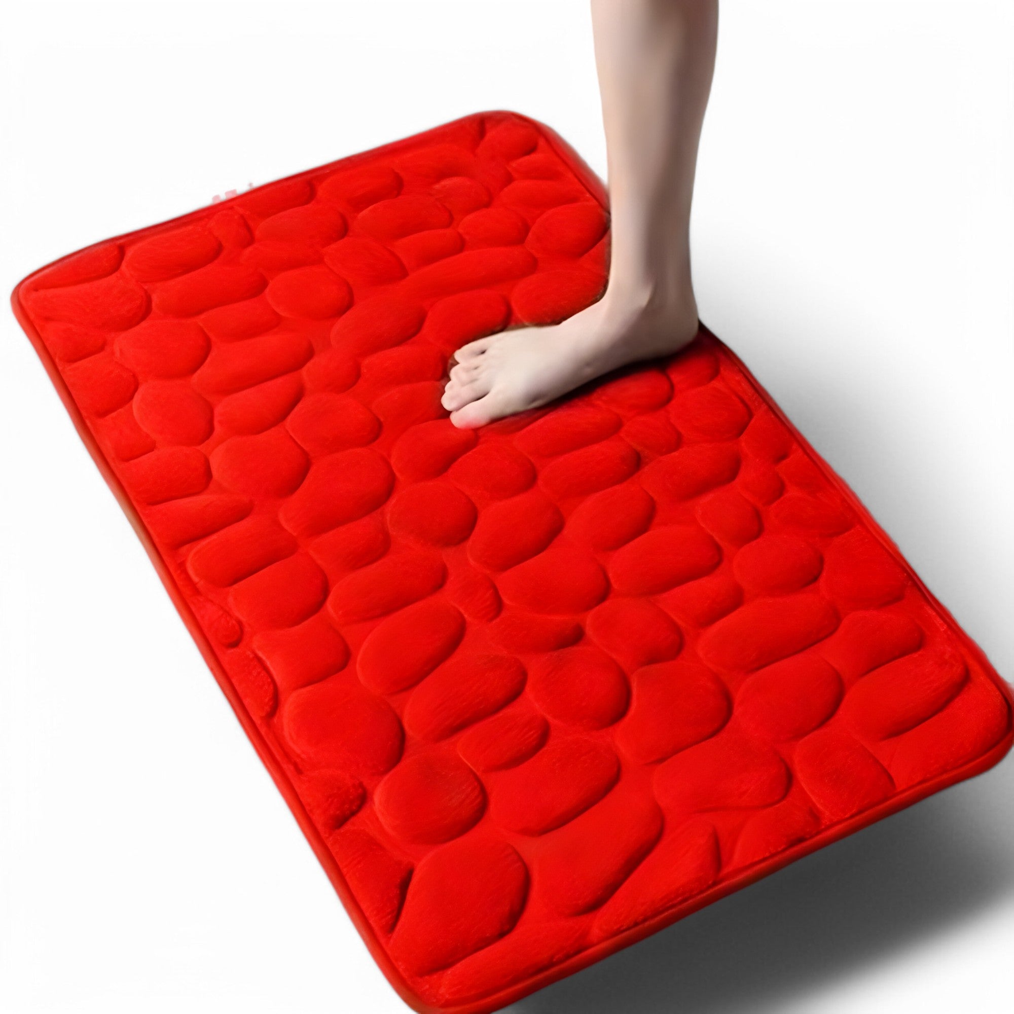 Loe | tappeto da bagno assorbente - tappetino antiscivolo per bagno e toilette - Rosso - aitest badkamer - Concept Palermo