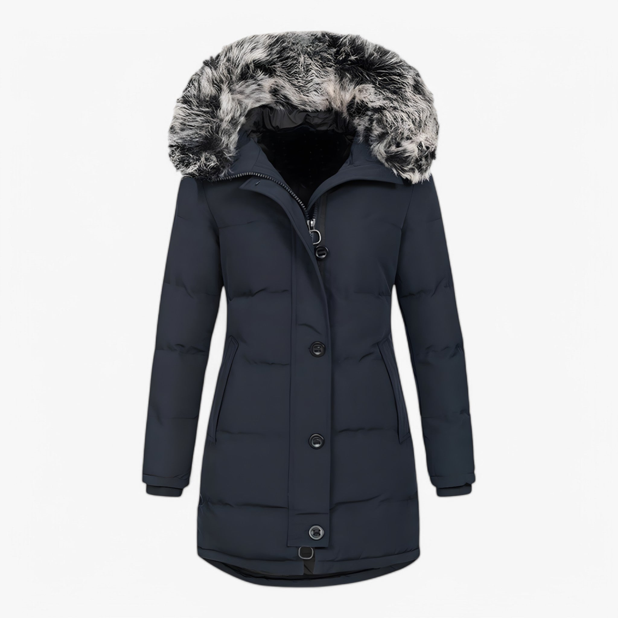 Janna | Giacca Invernale Lussuosa - BLU - - Concept Palermo