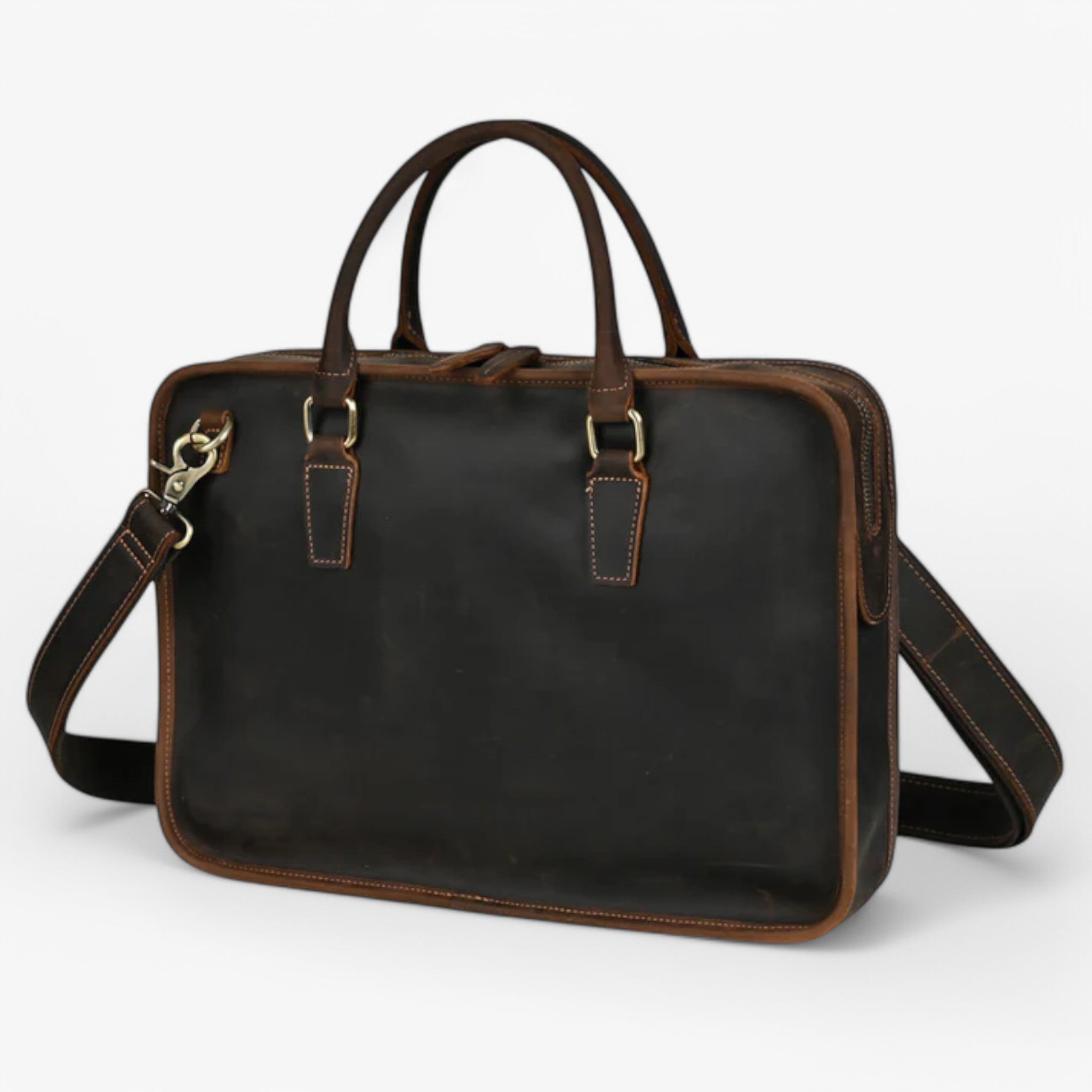 Ugo | Borsa porta computer in pelle con tracolla - - - Concept Palermo