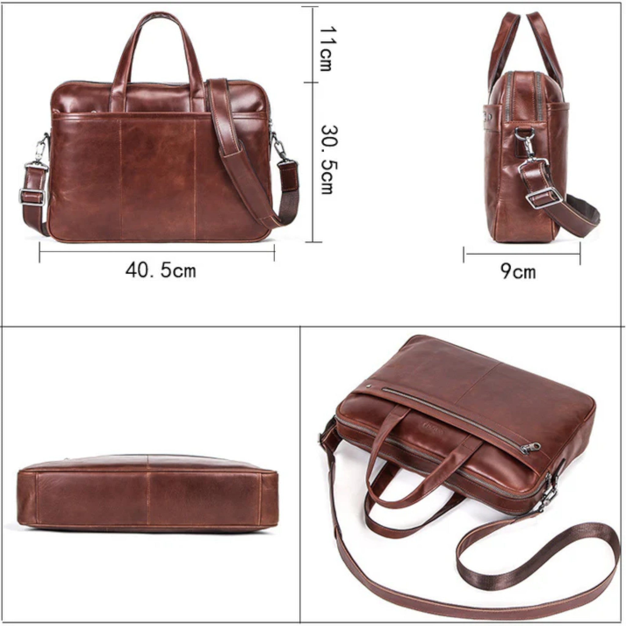 Lorenzo | Elegante Borsa per Laptop in Pelle - - - Concept Palermo