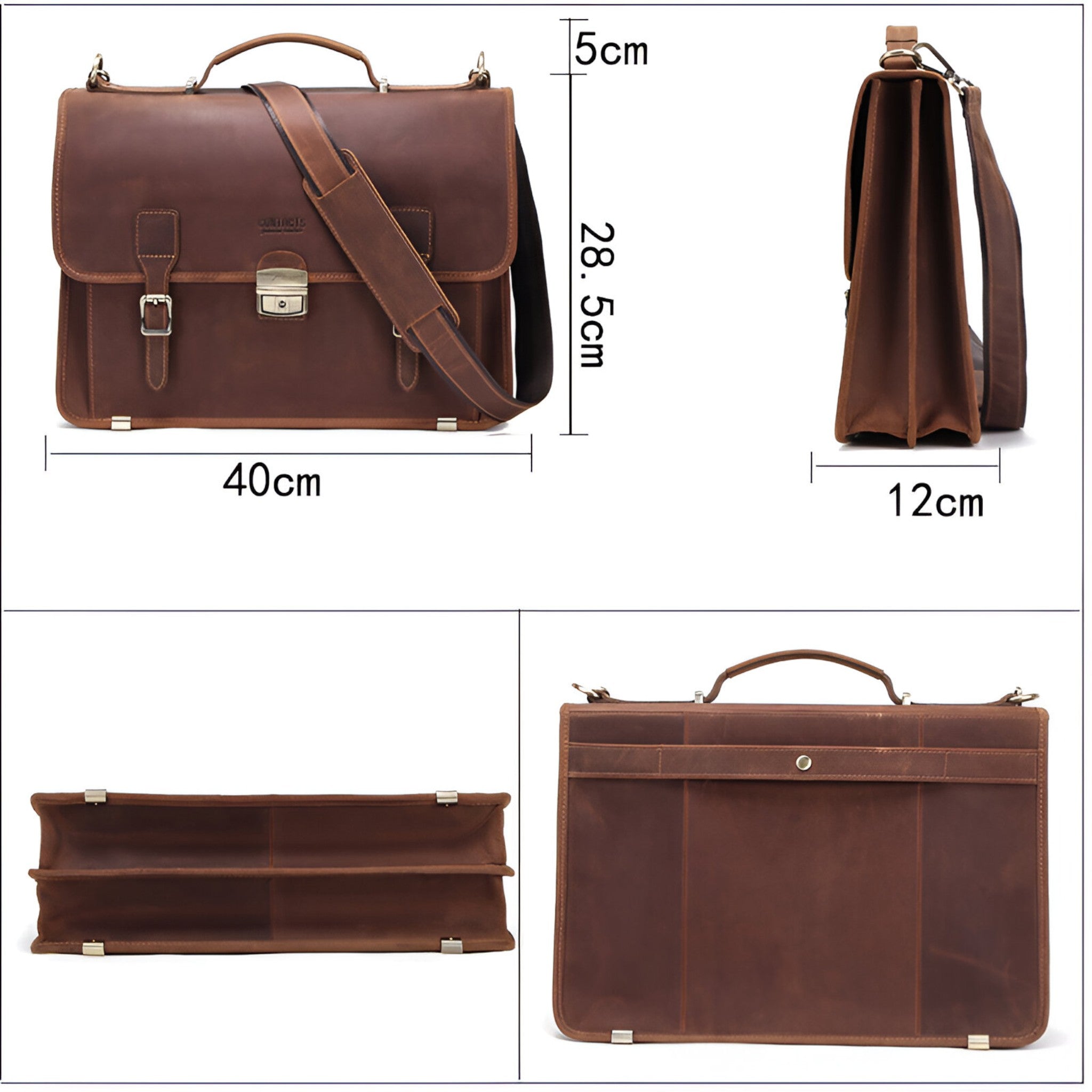 Alessio | Borsa per Laptop di Lusso in Pelle - - - Concept Palermo