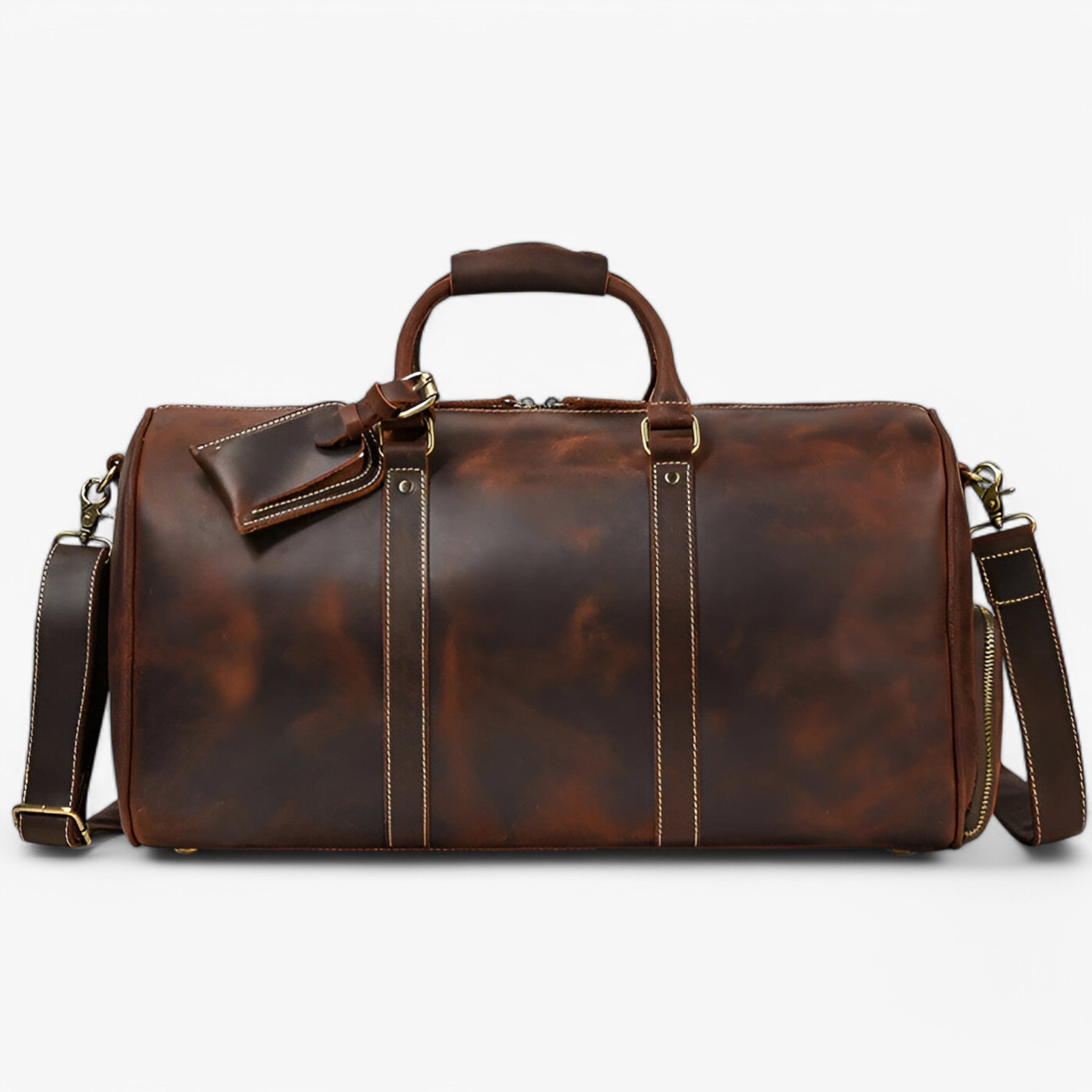 Marco | Borsa da Viaggio in Pelle Piena - Marrone - - Concept Palermo