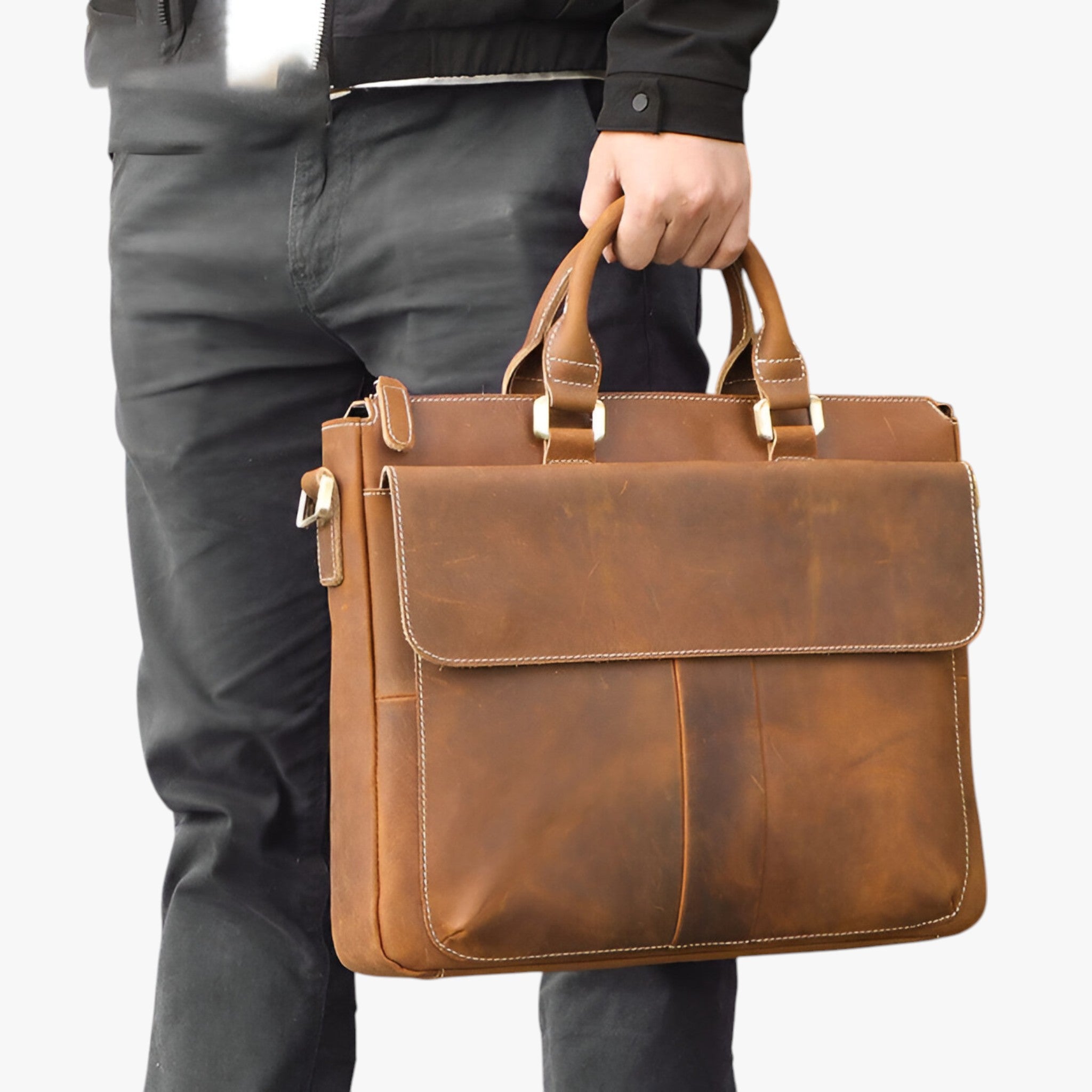 Arthur | Borsa per Laptop in Pelle con Tracolla - - - Concept Palermo