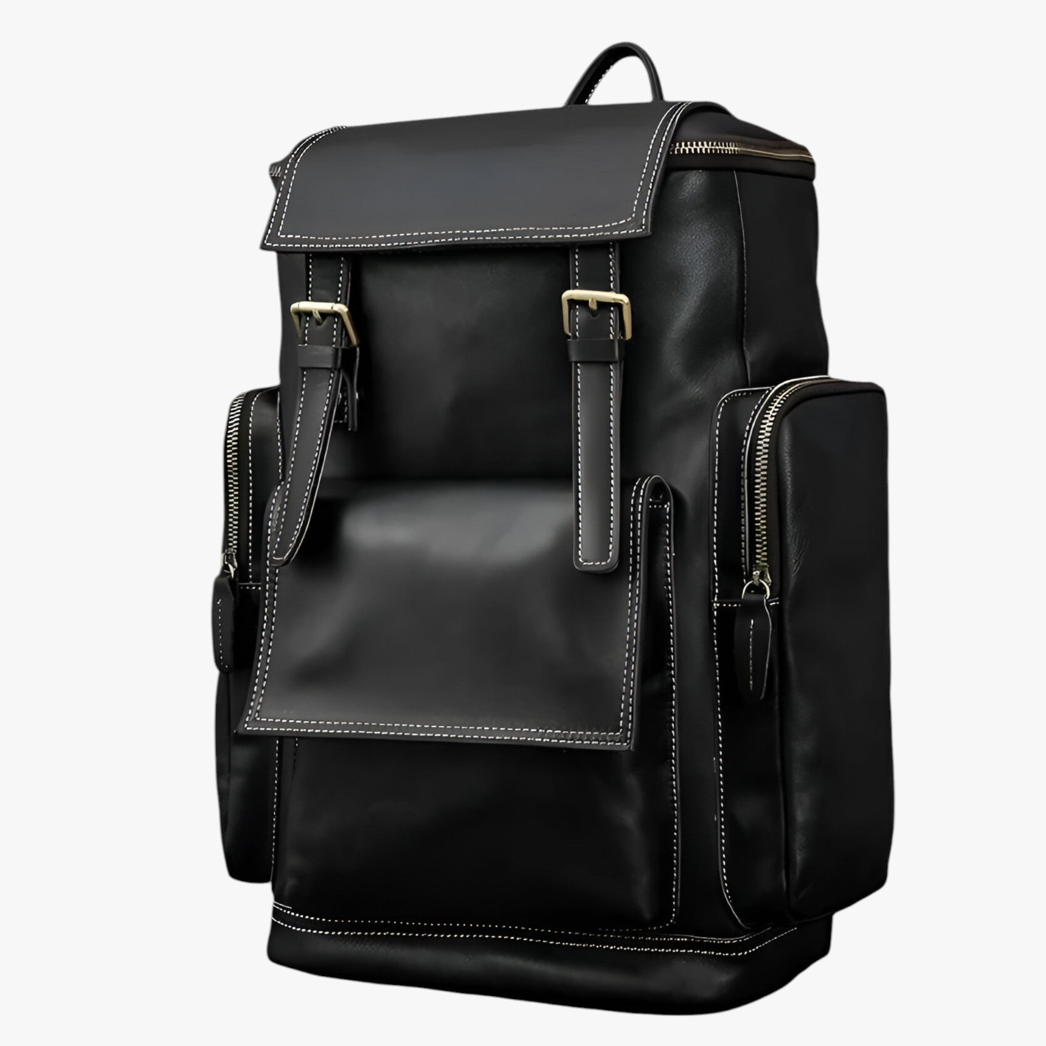 Dario | Zaino in Pelle con Scomparto per Laptop - Nero - - Concept Palermo