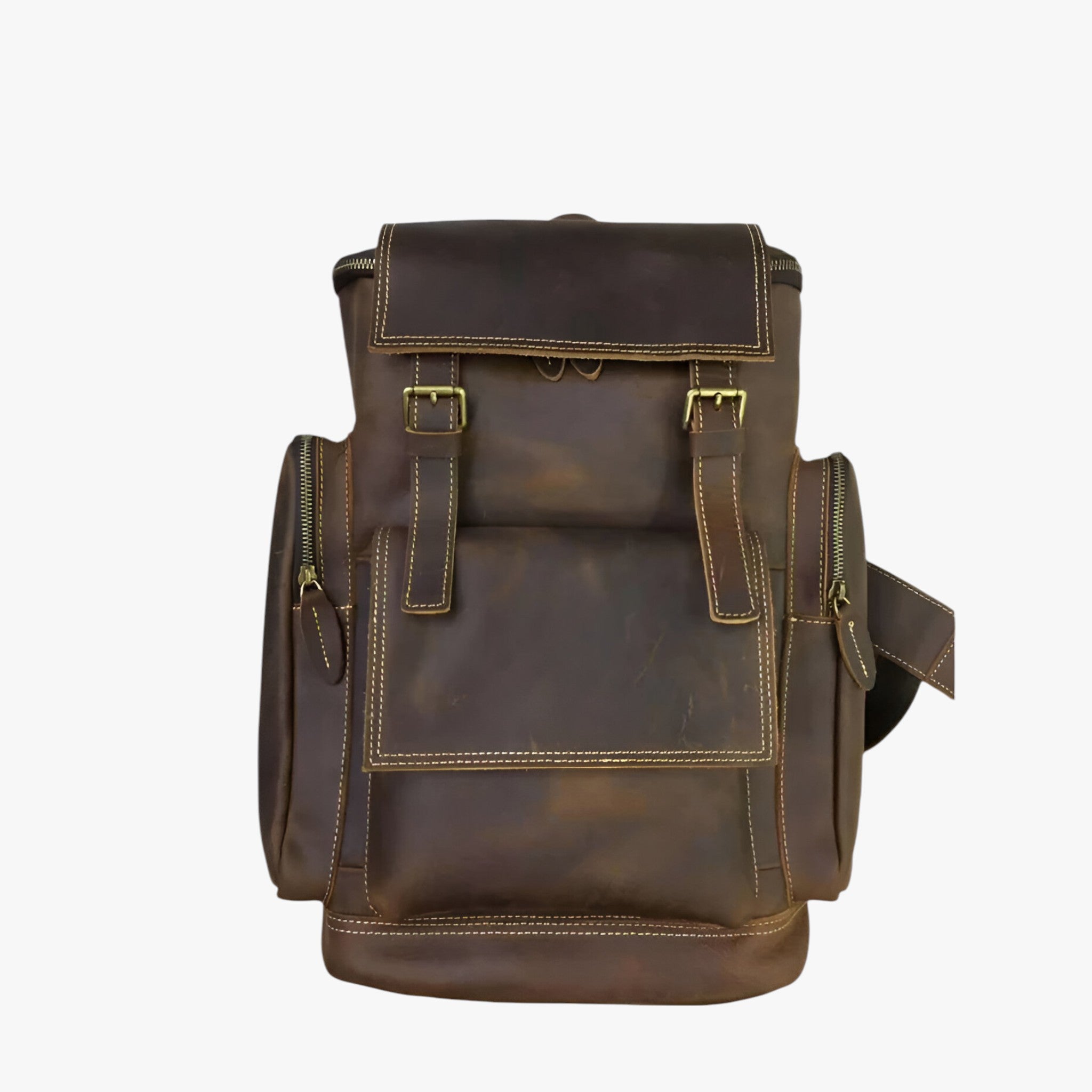 Dario | Zaino in Pelle con Scomparto per Laptop - Marrone scuro - - Concept Palermo