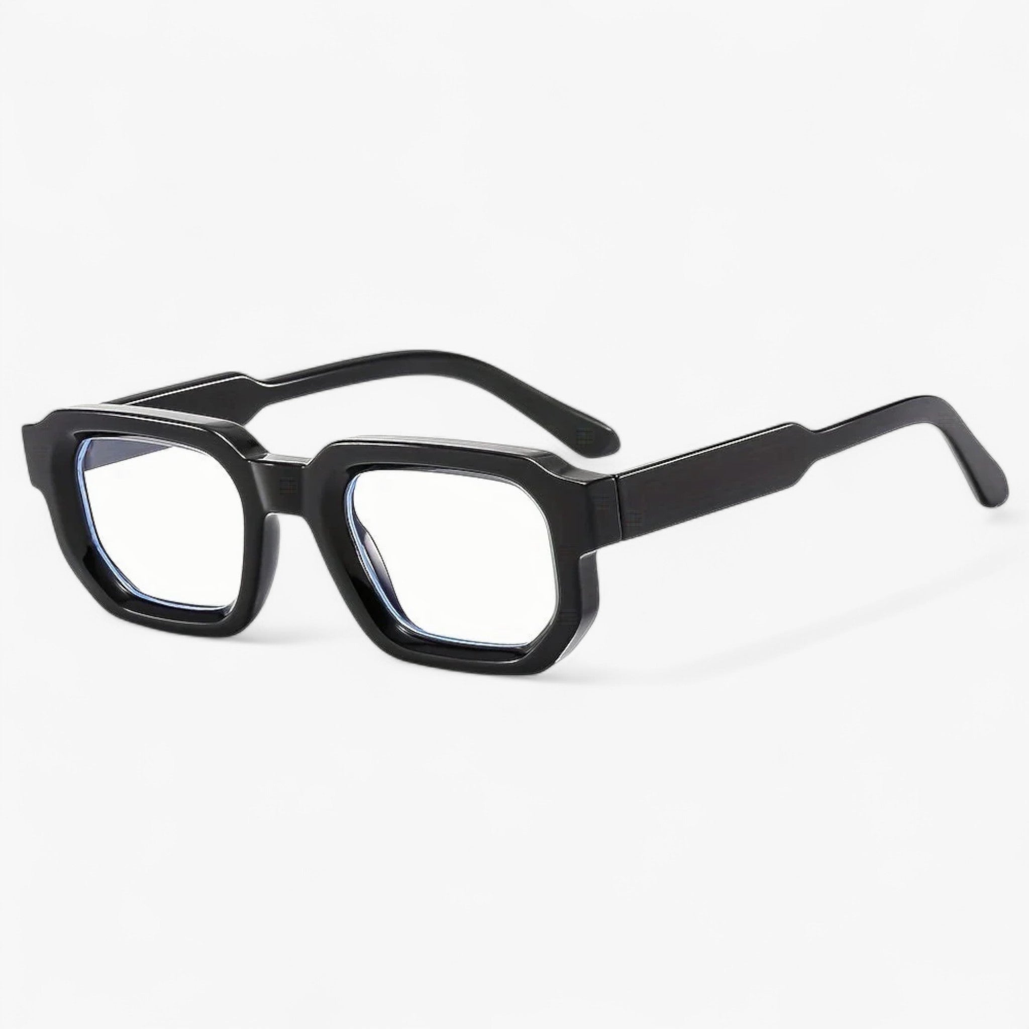 Occhiali da sole retro nuovi con montatura quadrata per uomini - Montatura nera con rivestimento bianco - Fashion Sunglasses Sunglasses - Concept Palermo