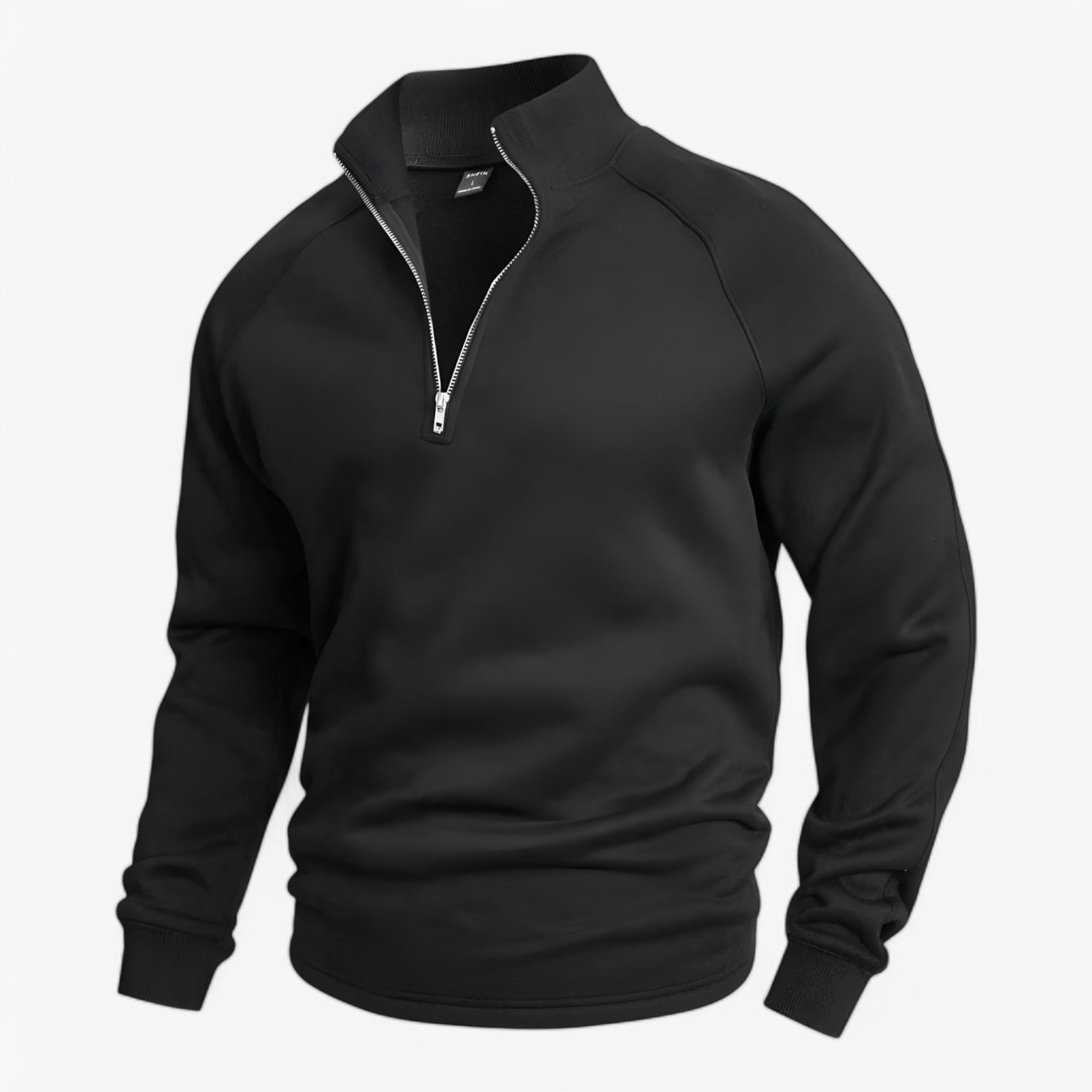 Roger | Maglione Casual a Mezzo Zip - Nero - Clothing Half zip Heren Herenkleding Kleding Lange mouwen Mannenkleding Rogue Sweater Truien zwart - Concept Palermo