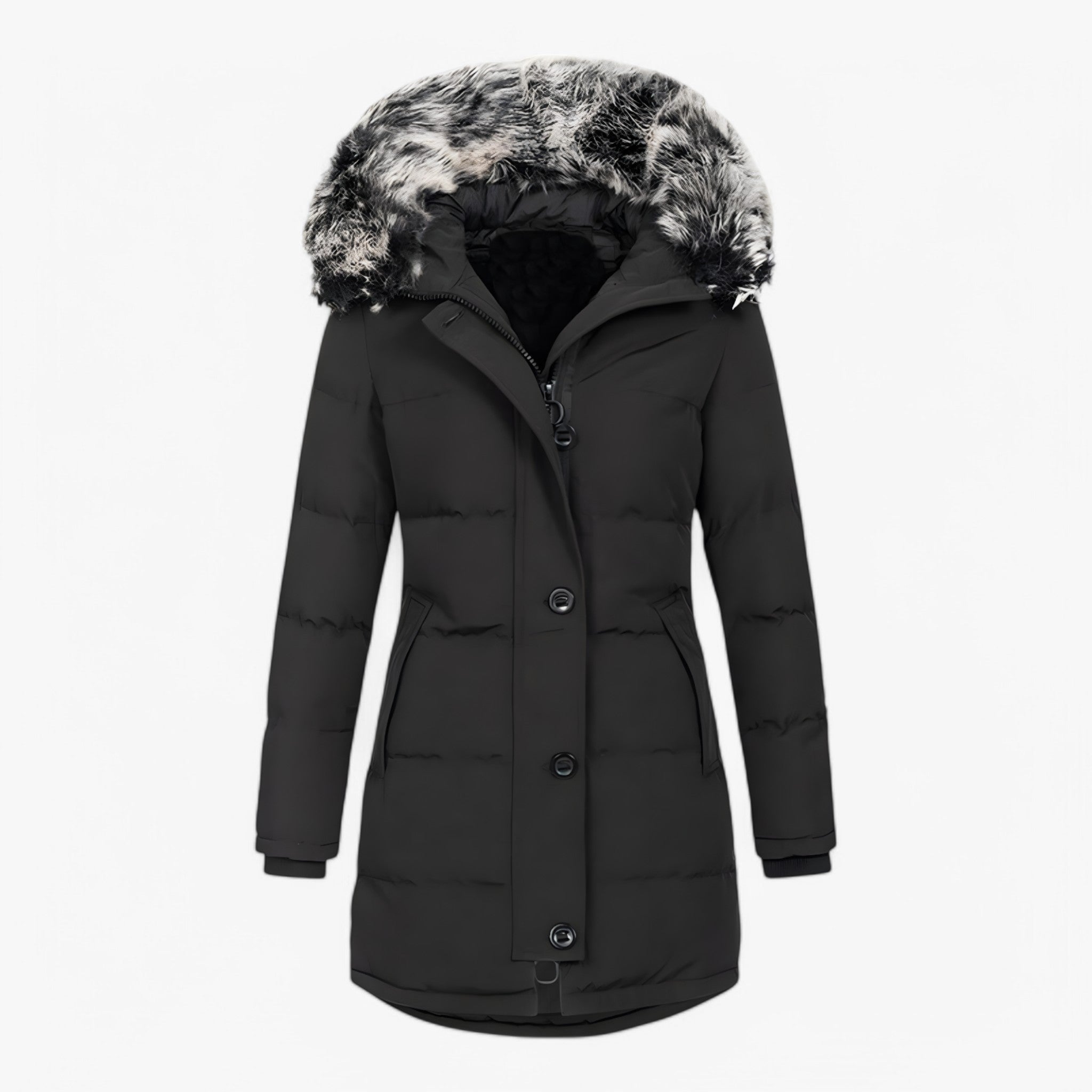 Janna | Giacca Invernale Lussuosa - NERO - - Concept Palermo