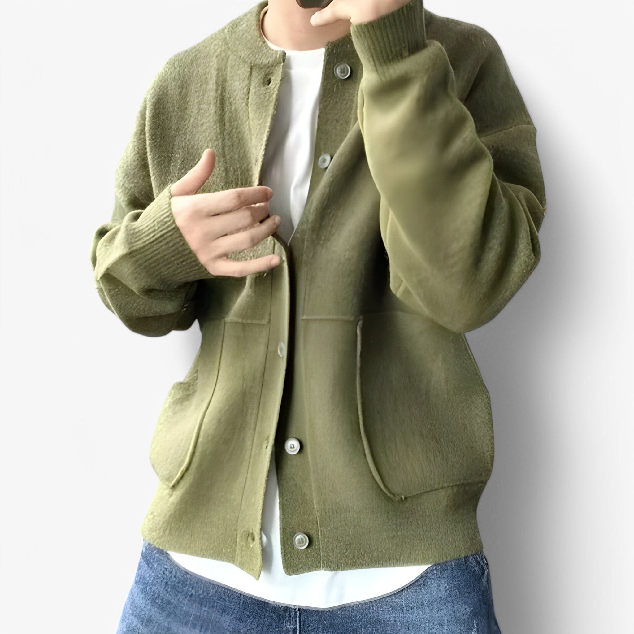 George | Morbida Giacca a Maglia - Verde - Herren - Concept Palermo