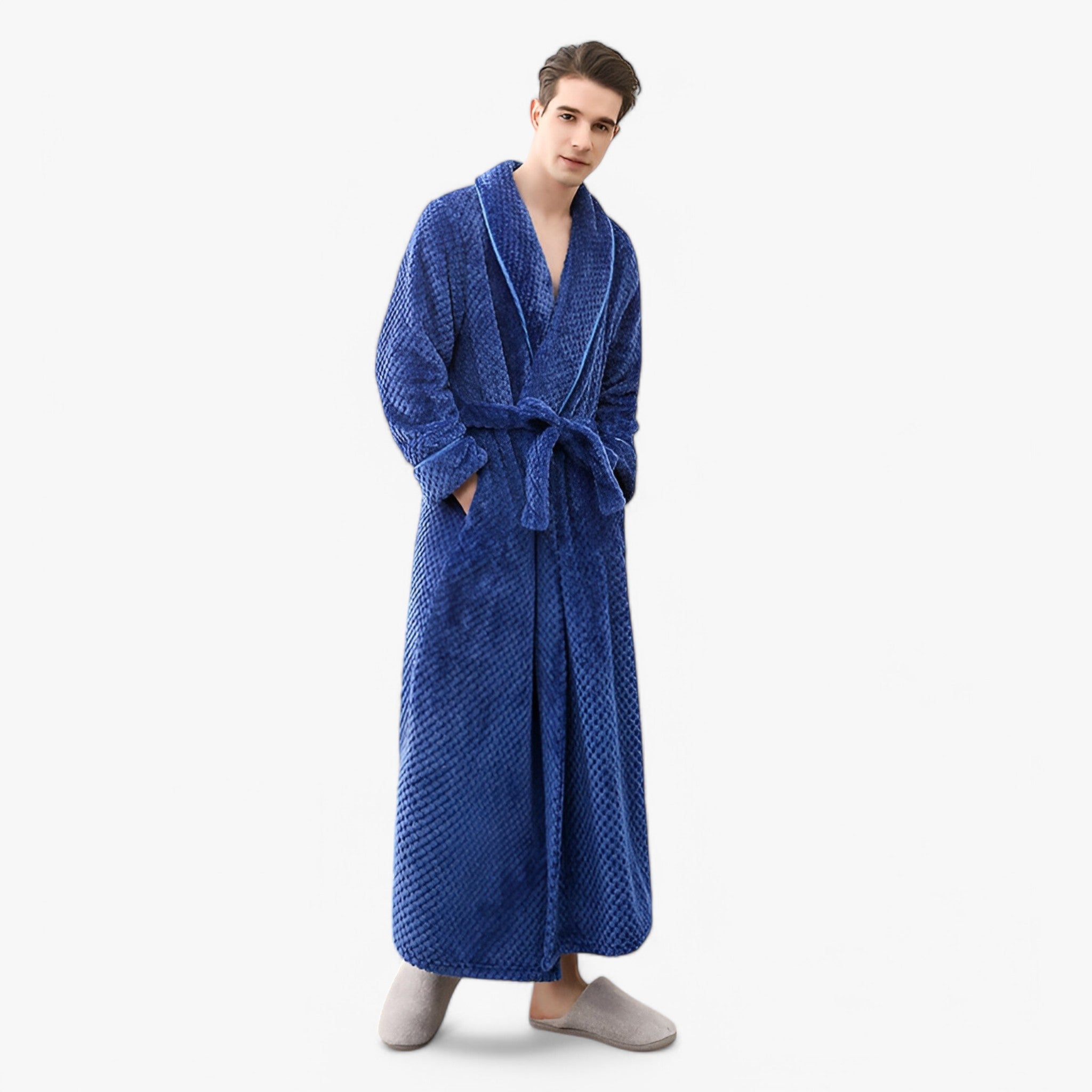 Sofia | Morbido Accappatoio in Pile - - Autumn Bathrobes Fleece Fluffy Long Sleeve Nightgown Pajama Pocket Robe Sleepwear Solid Color Spring Winter Women - Concept Palermo