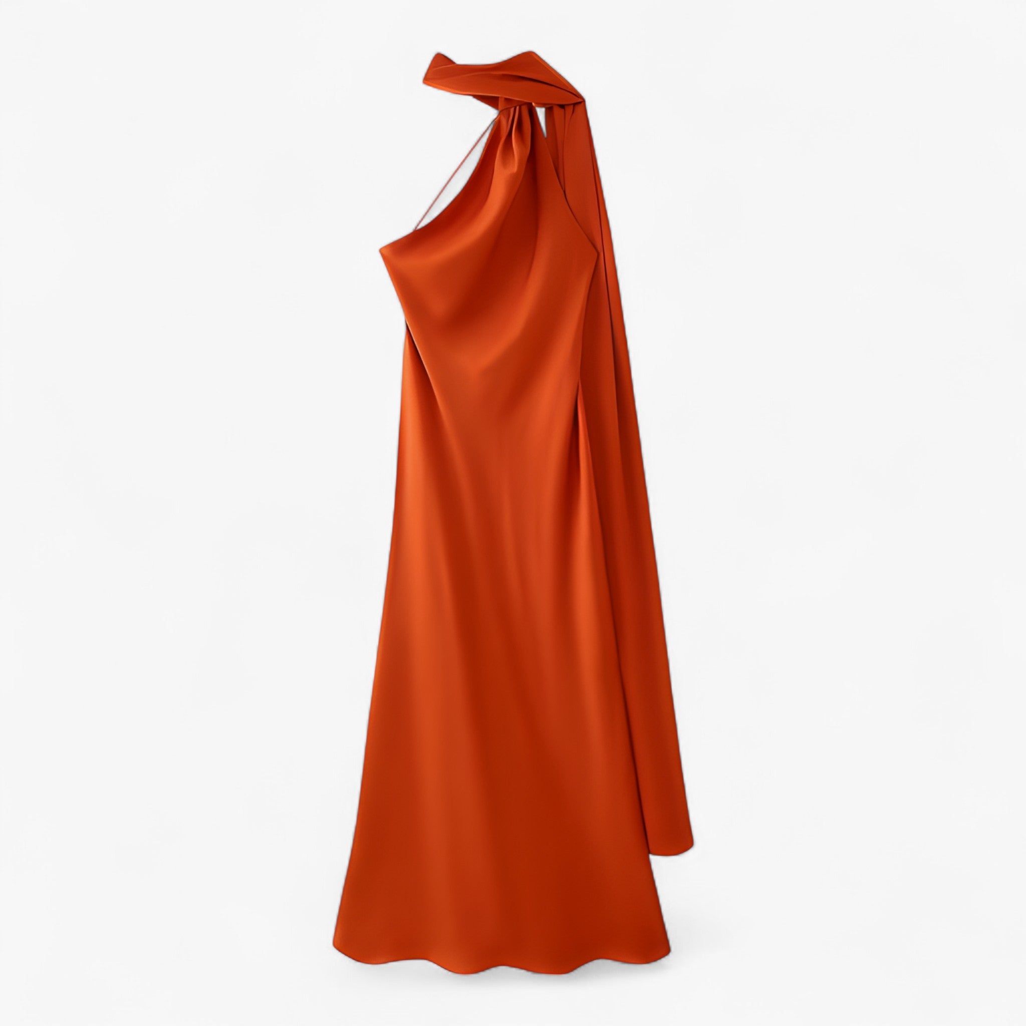 Lia – Abito da Sera Sofisticato con Schiena Scoperta e Strascico Fluido - Arancione - DRESS Dresses robes - Concept Palermo
