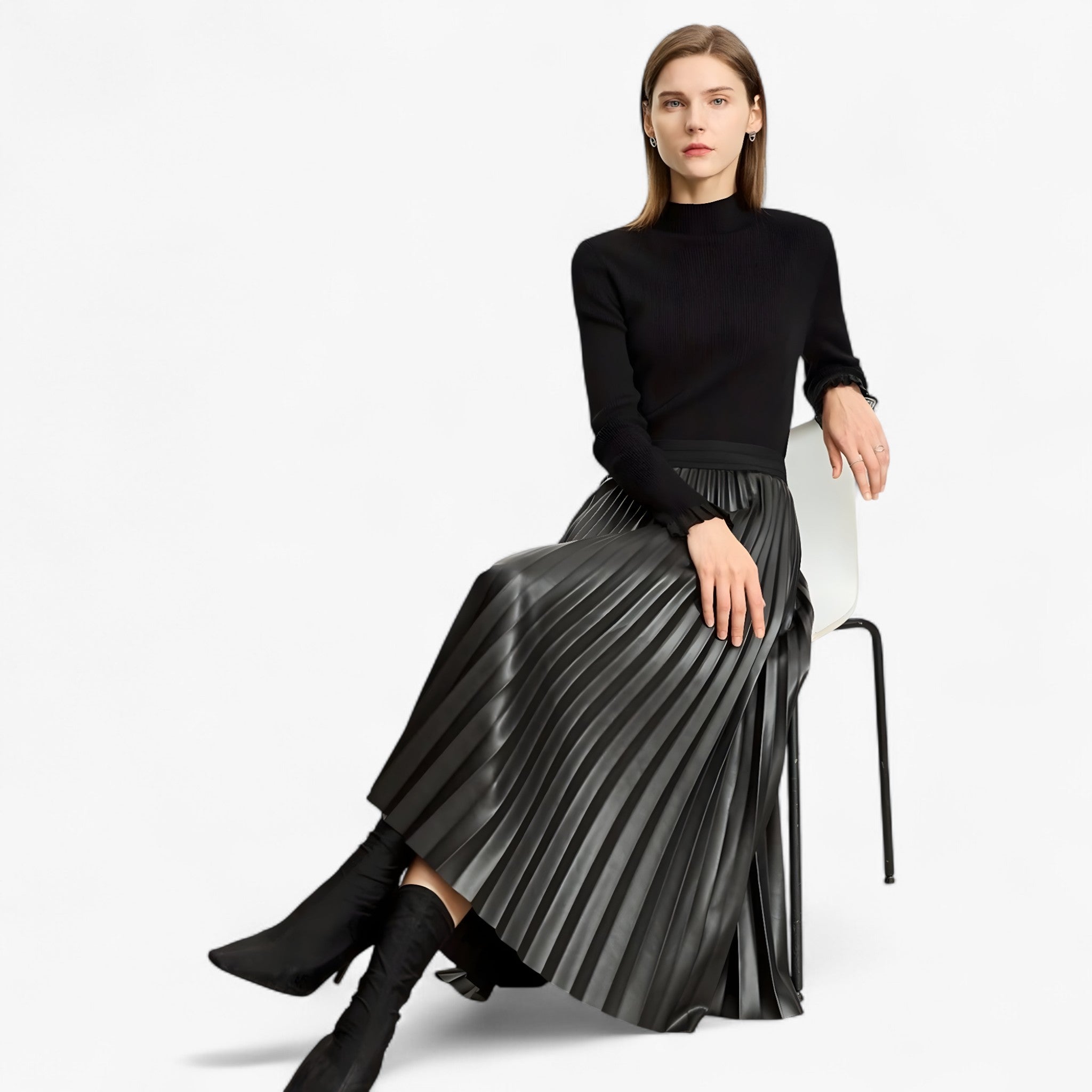 Gelly | Gonna in Pelle Plissettata - - MYLA_NEW Skirt - Concept Palermo
