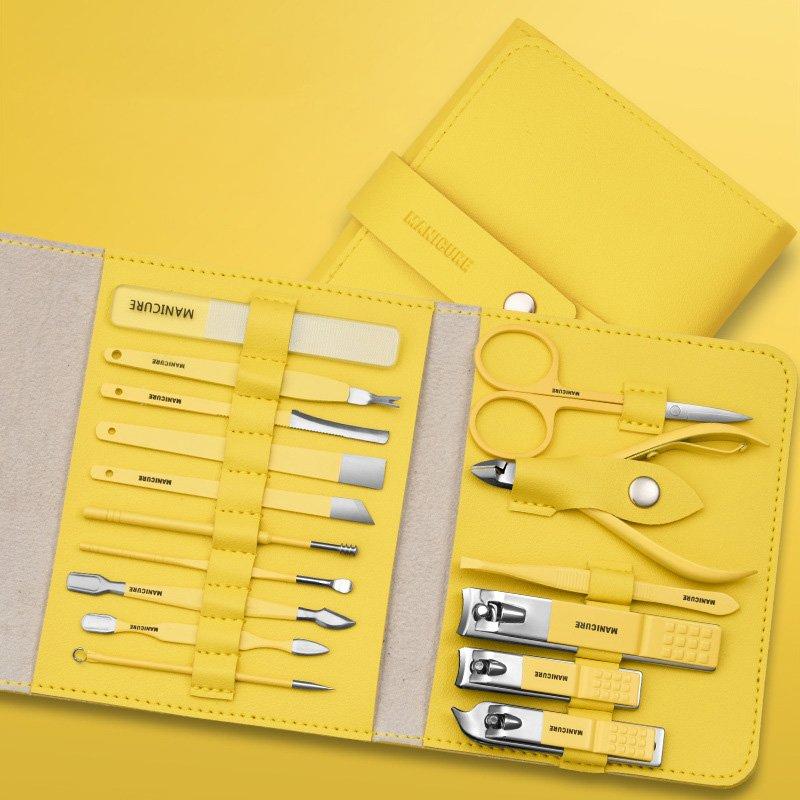 NailClipp - Set di manicure professionale - Colore giallo set - manicure tool set nail tools - Concept Palermo