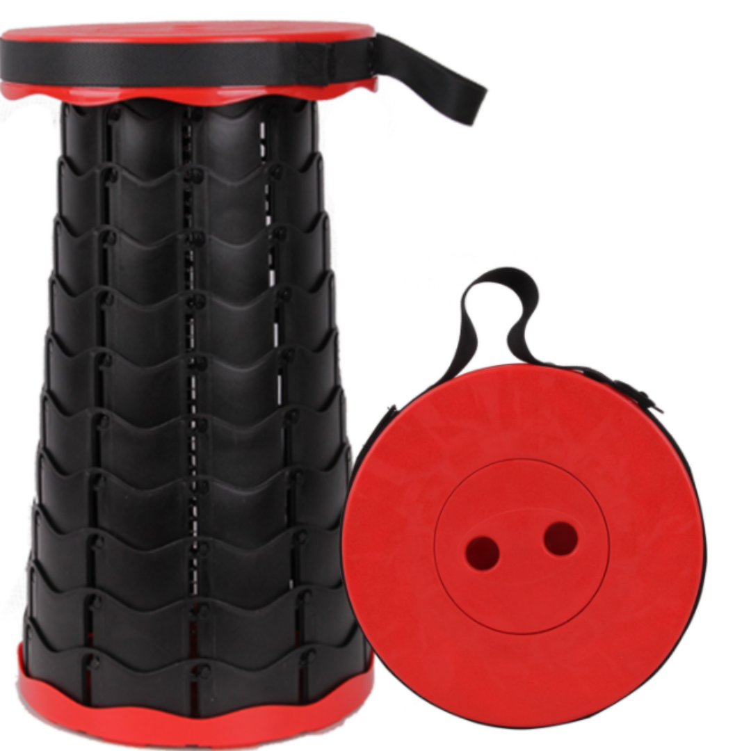 PortaFold | 2.0 Sgabello pieghevole allungabile | 4 altezze di seduta - Colori misti Rosso - Extendable folding stool folding chair folding stool fortable chair - Concept Palermo