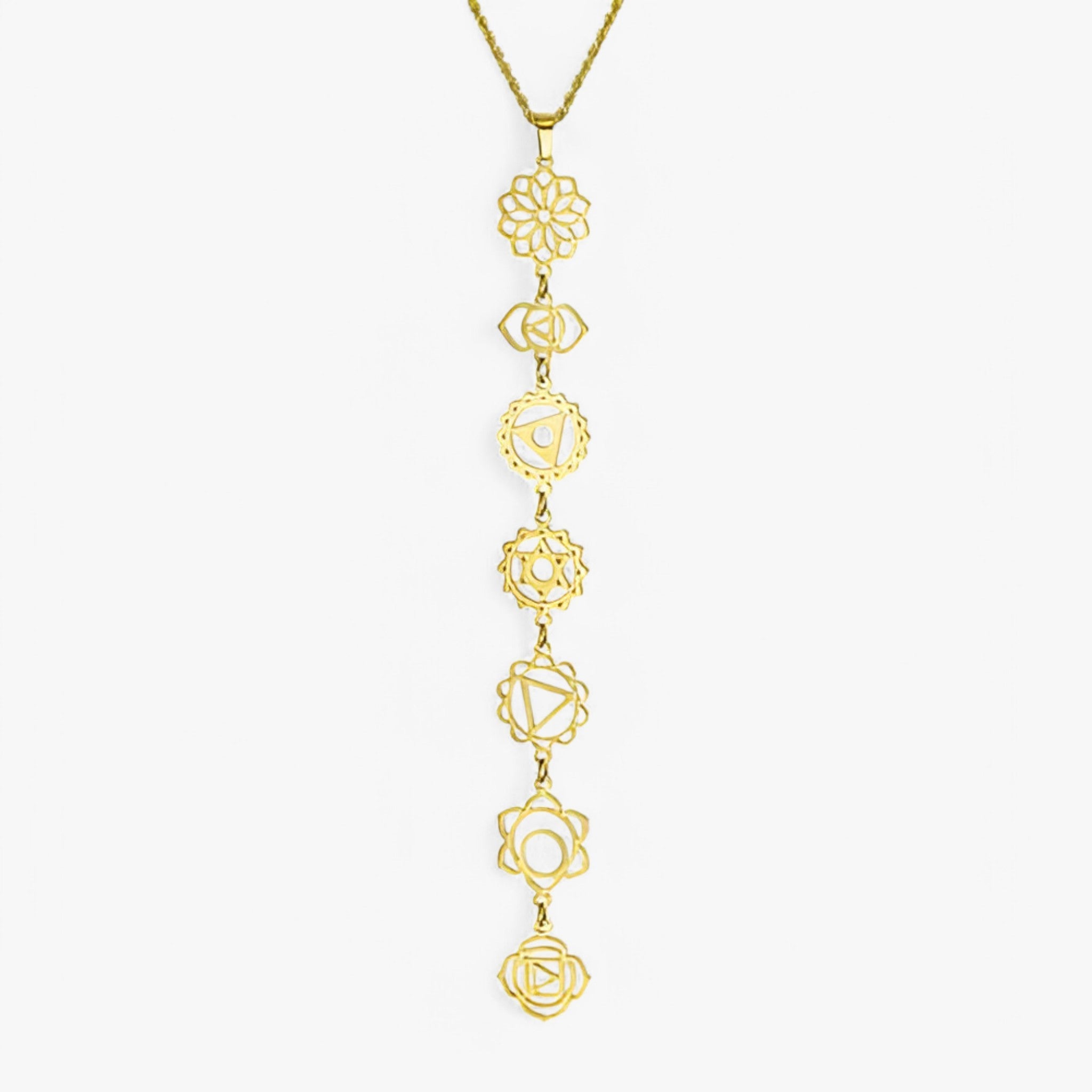 Luna | Collana delle Dee dei 7 Chakra - Oro - 7 Chakra all Bali Chakra Handgemacht Kraft Mutter Erde necklace out-of-stock Urkraft - Concept Palermo