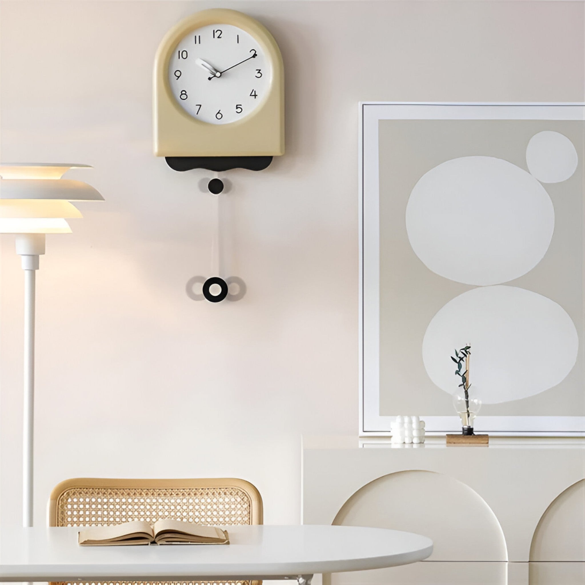 Thomas | Orologio da parete moderno con pendolo dal design essenziale - - P238 wall clock - Concept Palermo
