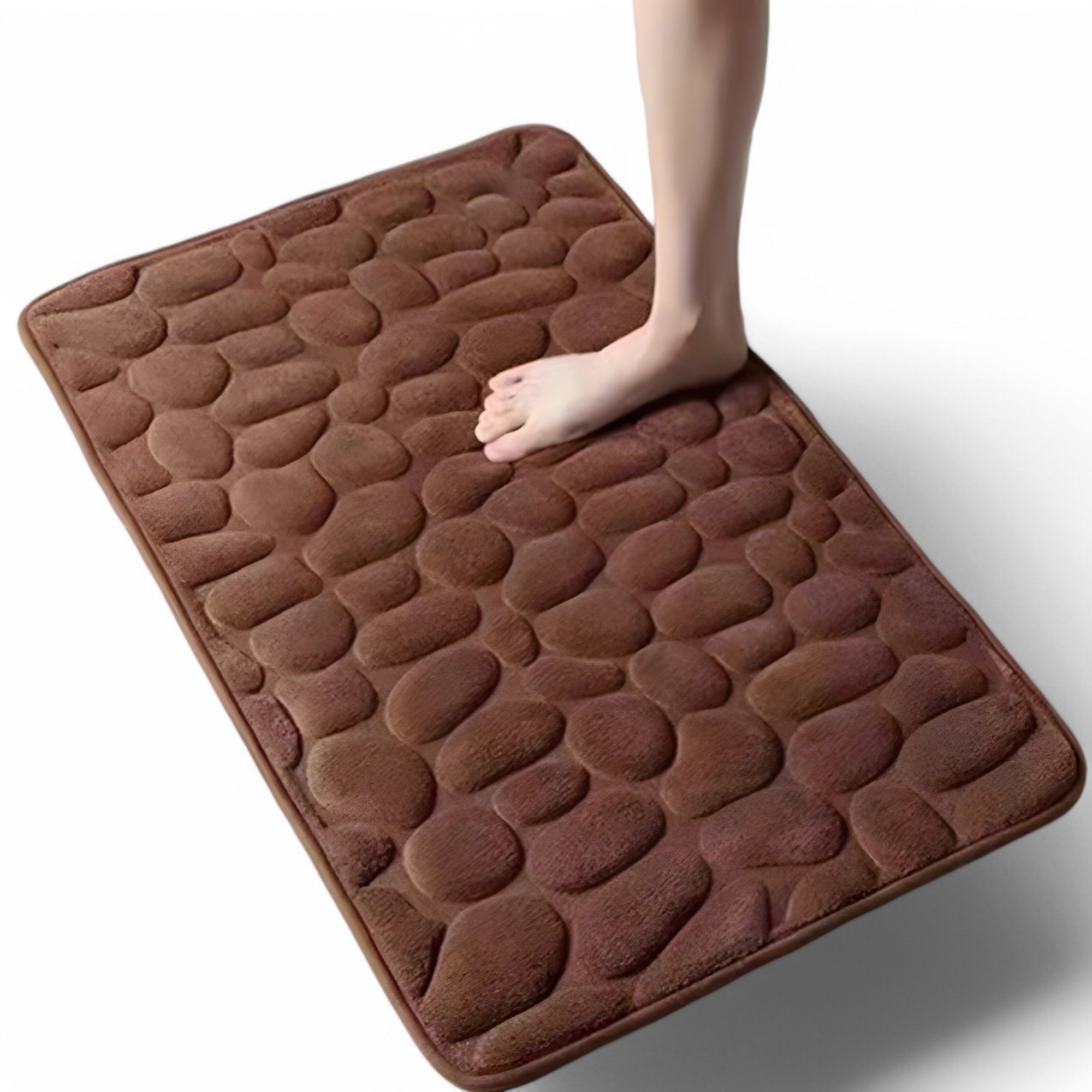 Loe | tappeto da bagno assorbente - tappetino antiscivolo per bagno e toilette - Color caffè - aitest badkamer - Concept Palermo