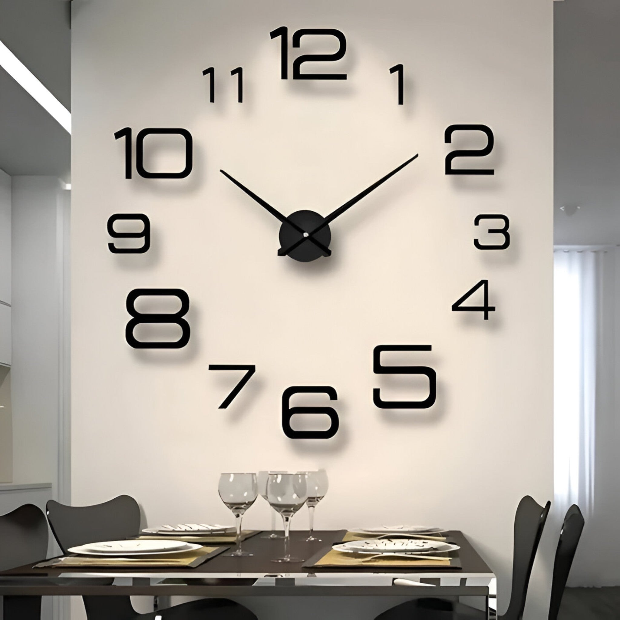 Darian | Grande Orologio da Parete Nero - - P354 wall clock - Concept Palermo