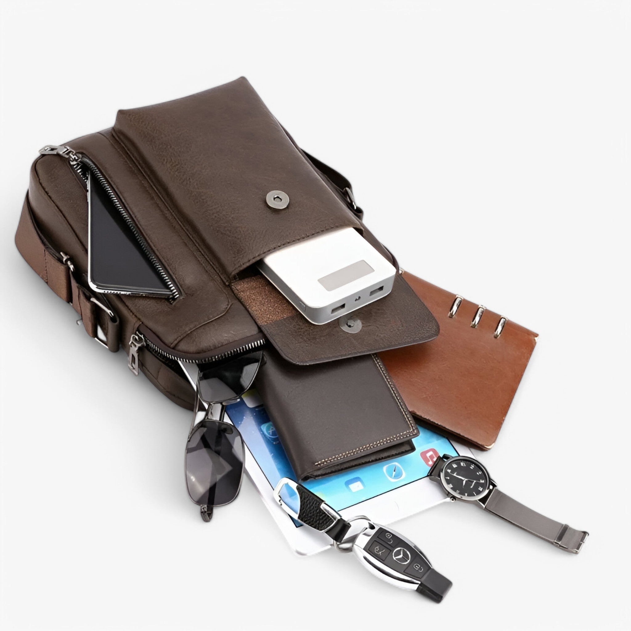 Prestige™ – Borsa a Spalla in Pelle Luxe per Stile e Funzionalità - - business casual Elegant new - Concept Palermo