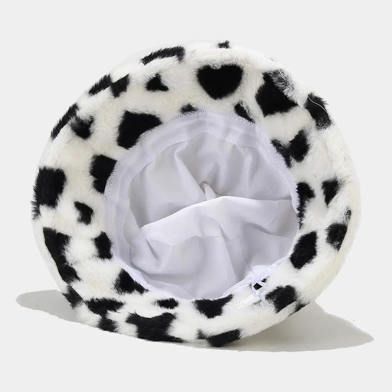 BEATRIX - Dames winter hart print imitatie bont vissershoed - - - Concept Palermo