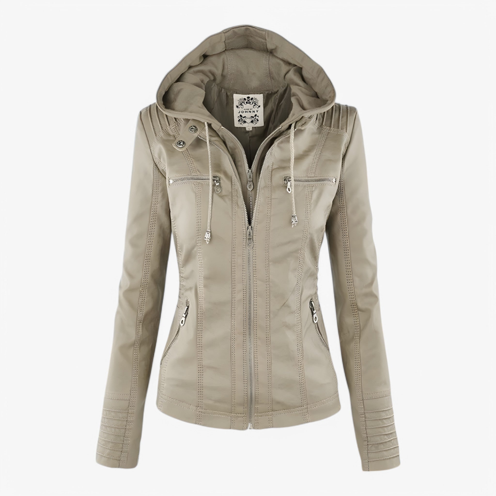 Colette | Giacca in Pelle Italiana - Beige - Jassencollectie - Concept Palermo