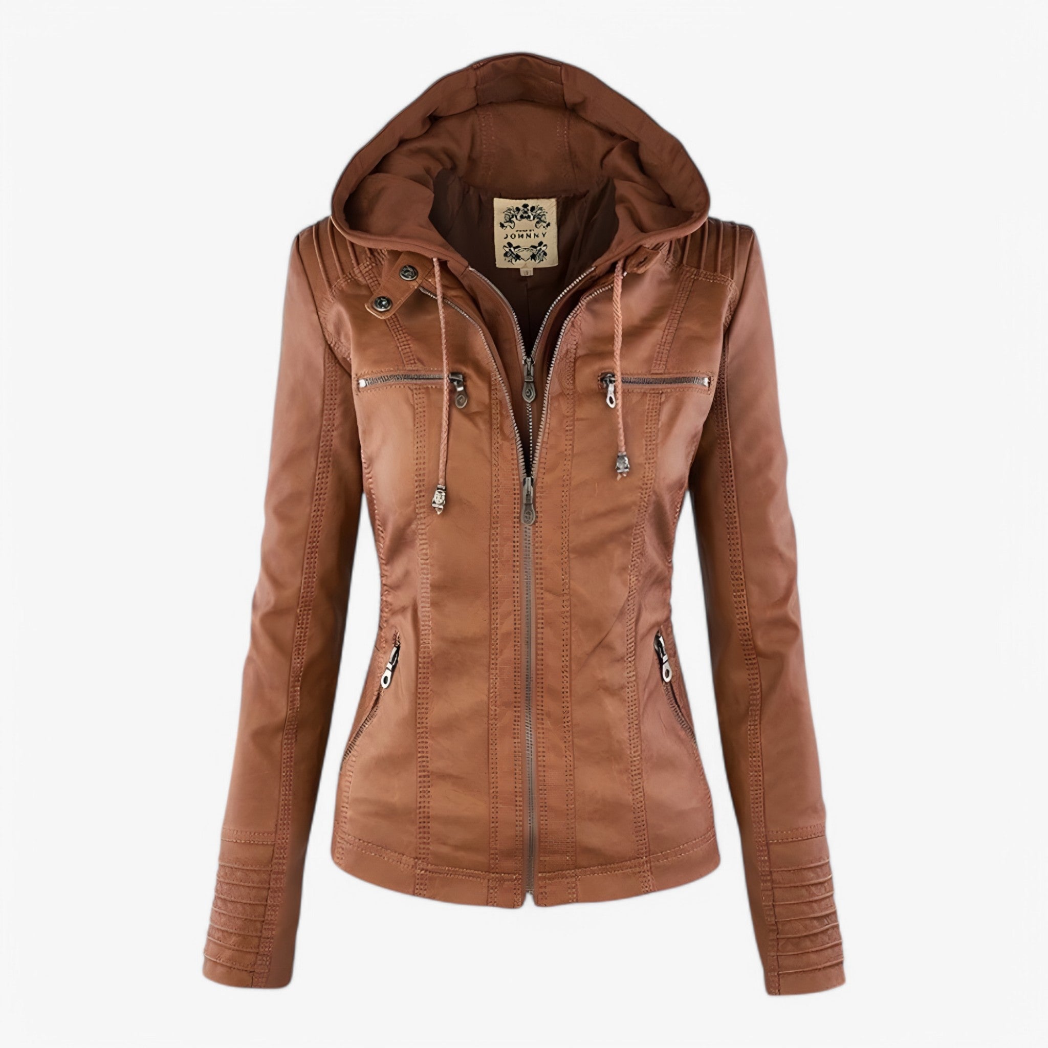 Colette | Giacca in Pelle Italiana - Marrone Chiaro - Jassencollectie - Concept Palermo